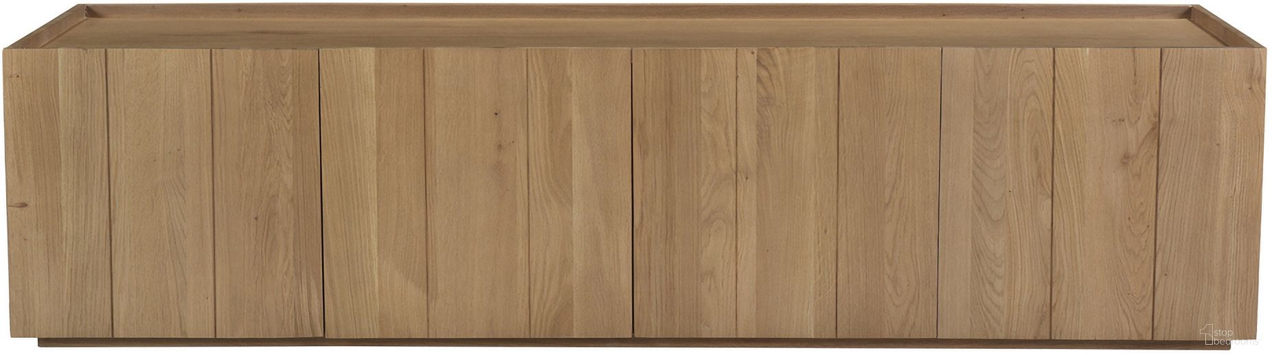 The appearance of Plank Media Cabinet In Natural designed by Moes Home in the modern / contemporary interior design. This natural piece of furniture  was selected by 1StopBedrooms from Plank Collection to add a touch of cosiness and style into your home. Sku: RP-1021-24. Material: Wood.