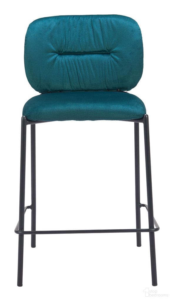 The appearance of Plat Counter Stool Set of 2 In Green designed by Zuo Modern in the modern / contemporary interior design. This green piece of furniture was selected by 1StopBedrooms from Plat Collection to add a touch of cosiness and style into your home. Sku: 110340. Material: Polyester.