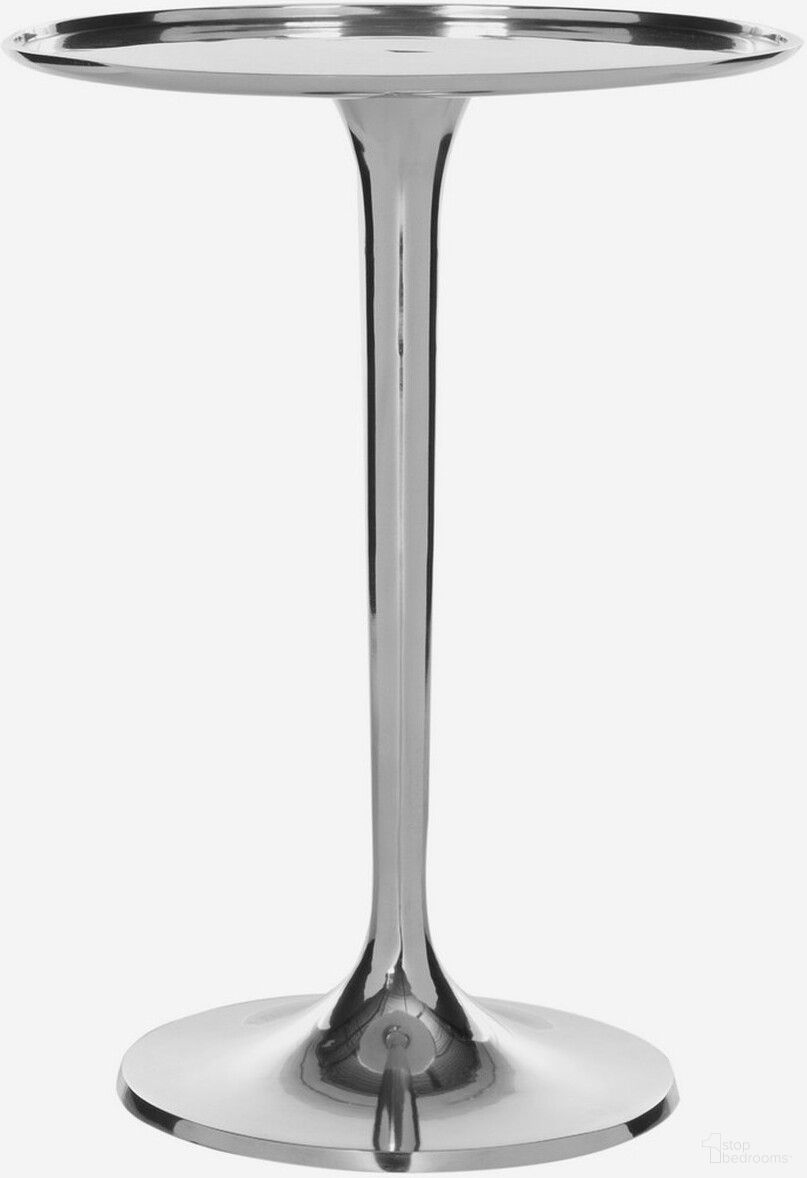 Platina Silver Round Top Sleek Table