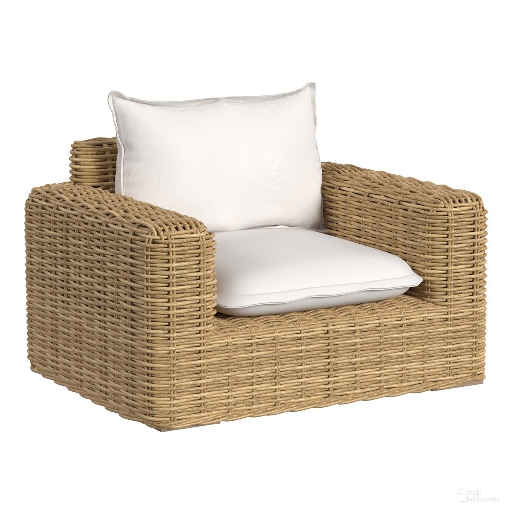 The appearance of Playa Oversized Club Chair in Soothe Pearl designed by Sunset West in the transitional interior design. This soothe pearl piece of furniture was selected by 1StopBedrooms from Playa Collection to add a touch of cosiness and style into your home. Sku: SW7001-21-5-PR-STKIT. Material: Resin Wicker.