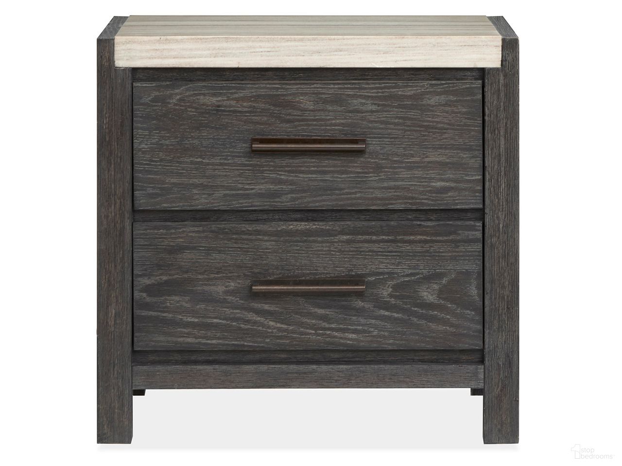 The appearance of Plum Creek Drawer Nightstand In Ravenwood Black designed by Magnussen in the coastal interior design. This ravenwood black piece of furniture was selected by 1StopBedrooms from Plum Creek Collection to add a touch of cosiness and style into your home. Sku: B5990-01. Material: Oak Veneer.