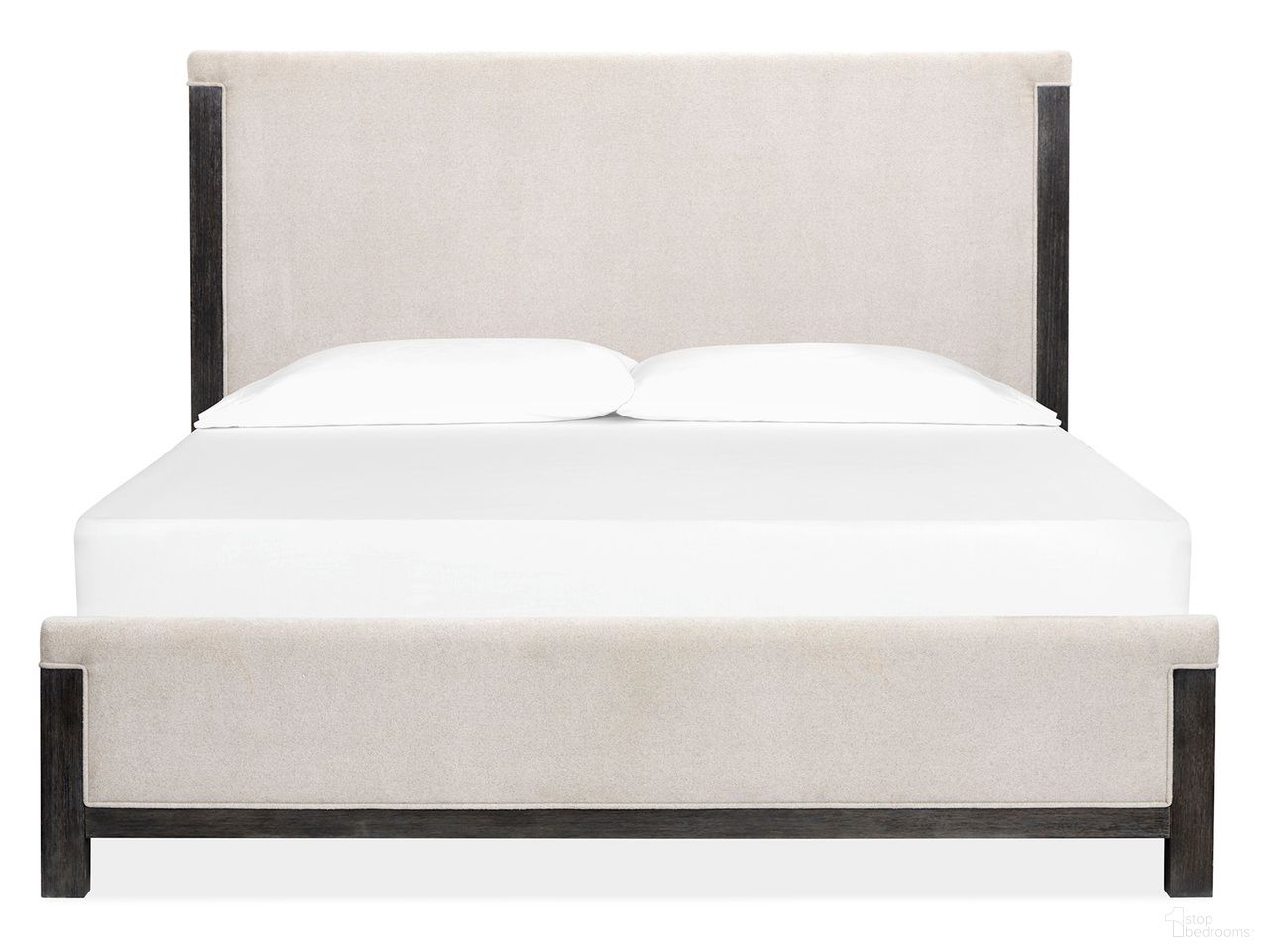 Plum Creek King Upholstered Panel Bed In Ravenwood Black