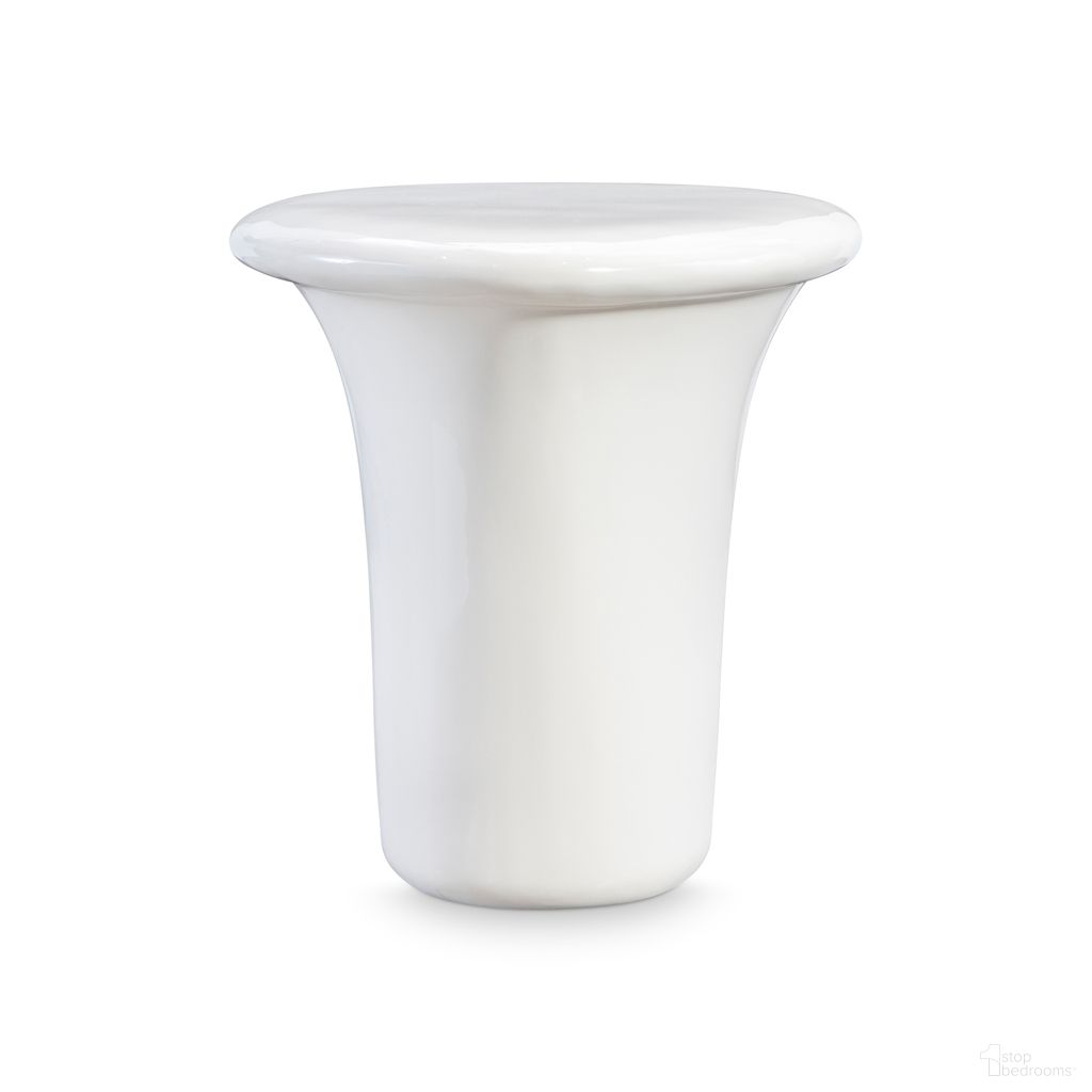 The appearance of Poca Side Table In White and Cream designed by Bernhardt in the modern / contemporary interior design. This white/cream piece of furniture  was selected by 1StopBedrooms from Poca Collection to add a touch of cosiness and style into your home. Sku: 357122. Material: Concrete.