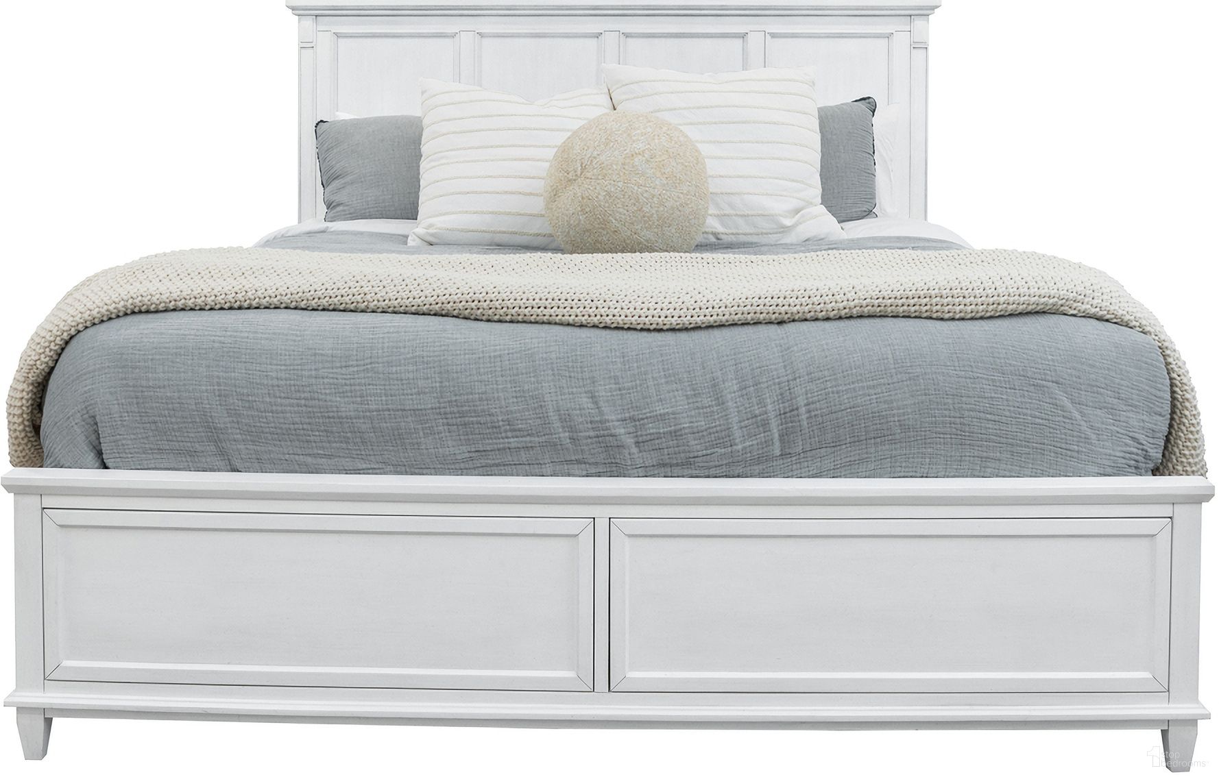 The appearance of Point Breeze King Bed In White designed by Sea Winds Trading in the coastal interior design. This white piece of furniture was selected by 1StopBedrooms from Point Breeze Collection to add a touch of cosiness and style into your home. Sku: FL-B650KBED-FRESHWHITE. Bed Type: Panel Bed. Material: Wood. Bed Size: King.