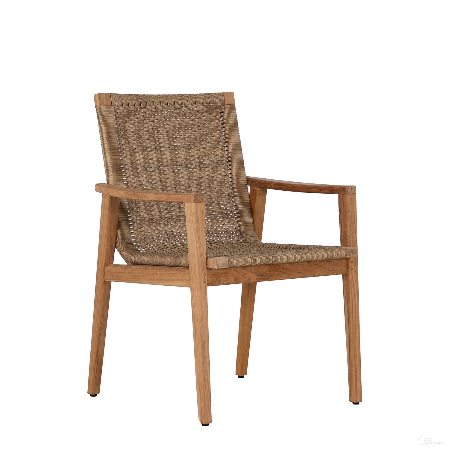 The appearance of Pointe Dining Arm Chair In Bali Pearl designed by Summer Classics in the modern / contemporary interior design. This bali pearl piece of furniture was selected by 1StopBedrooms from Pointe Collection to add a touch of cosiness and style into your home. Sku: 13074+C7084219N. Material: Teak.