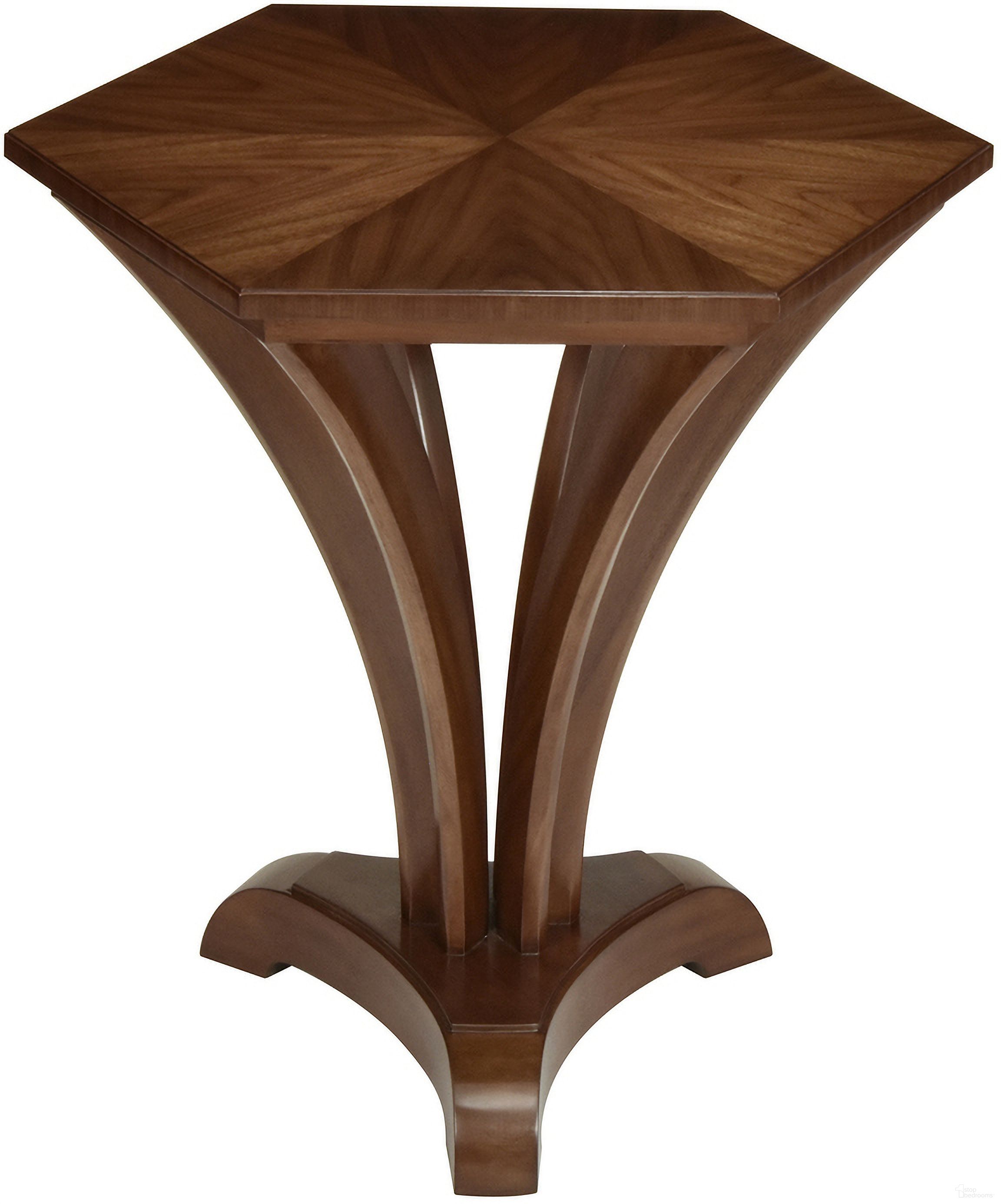 The appearance of Pointe Lamp Table In Walnut designed by Maitland-Smith in the modern / contemporary interior design. This walnut piece of furniture  was selected by 1StopBedrooms from Maitland Smith Collection to add a touch of cosiness and style into your home. Sku: 89-1013. Material: Walnut.