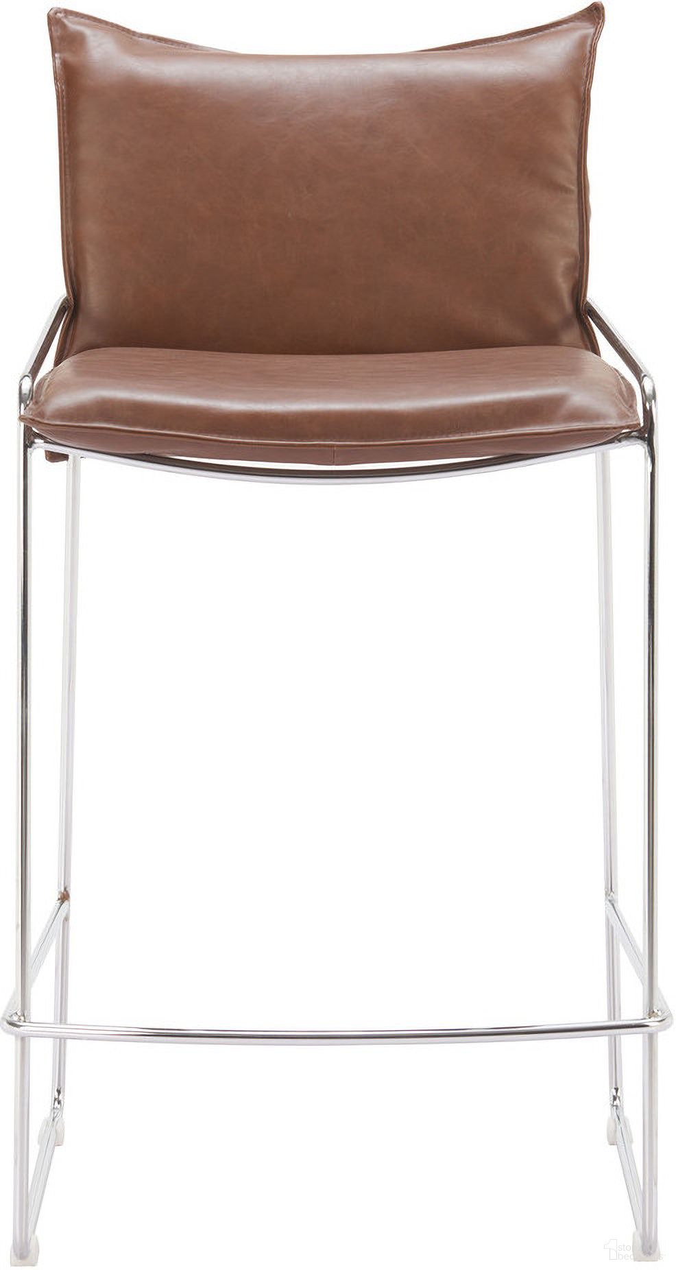 The appearance of Pola Counter Stool In Brown designed by Zuo Modern in the modern / contemporary interior design. This brown piece of furniture  was selected by 1StopBedrooms from Pola Collection to add a touch of cosiness and style into your home. Sku: 110873. Material: Polyurethane.