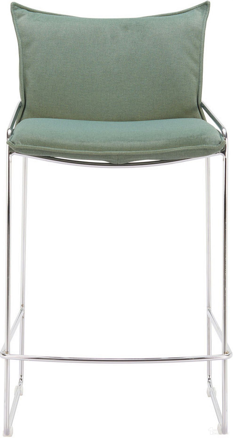 The appearance of Pola Counter Stool In Green designed by Zuo Modern in the modern / contemporary interior design. This green piece of furniture  was selected by 1StopBedrooms from Pola Collection to add a touch of cosiness and style into your home. Sku: 110874. Material: Polyester.