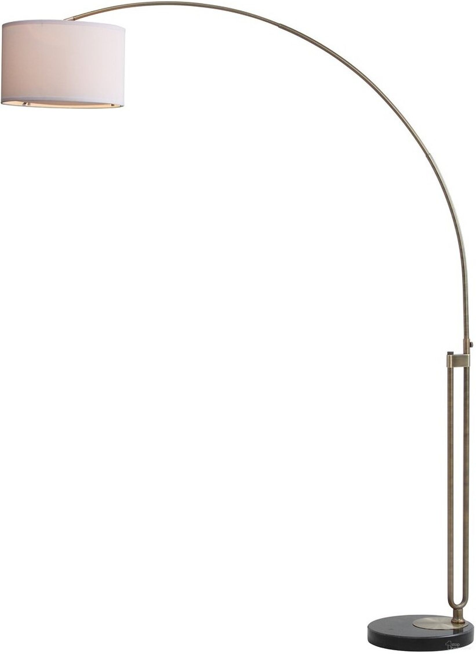Polaris Antique Brass 84 Inch Arc Floor Lamp