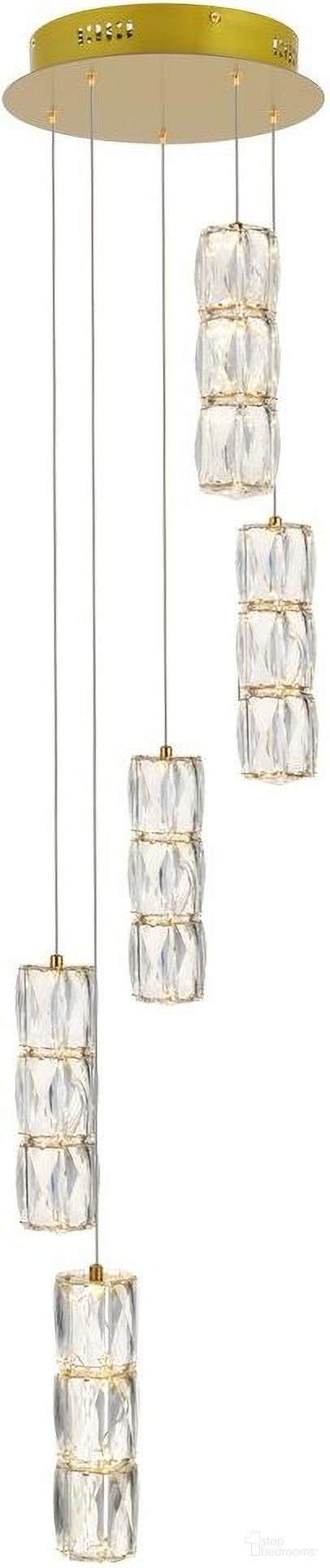 Polaris Led Light Gold Pendant 3500D5RG