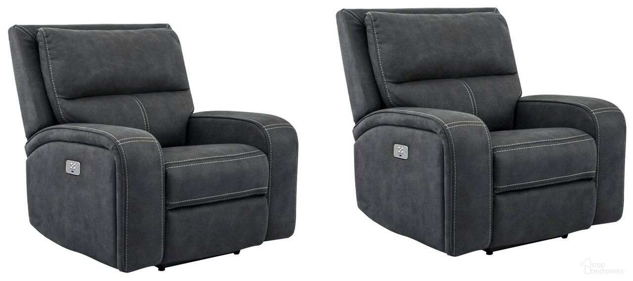 The appearance of Polaris Power Recliner Set of 2 In Slate designed by Parker House in the modern / contemporary interior design. This slate piece of furniture was selected by 1StopBedrooms from Polaris Collection to add a touch of cosiness and style into your home. Sku: MPOL#812PH-SLA;MPOL#812PH-SLA. Material: Polyester.
