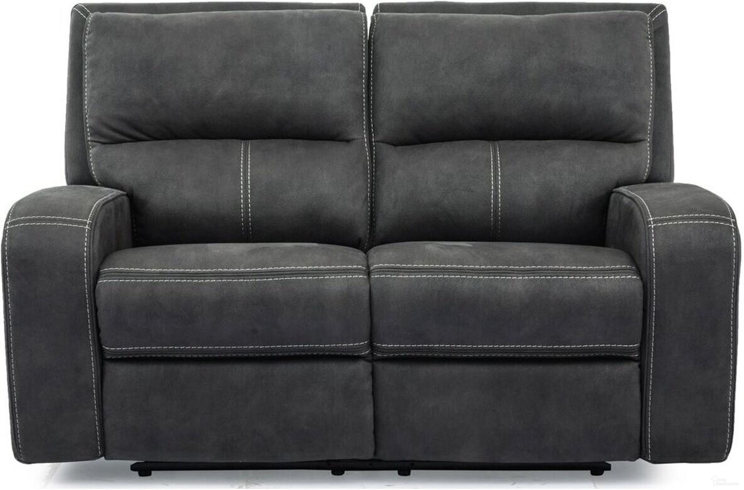 The appearance of Polaris Slate Power Reclining Loveseat designed by Parker House in the modern / contemporary interior design. This gray piece of furniture was selected by 1StopBedrooms from Polaris Collection to add a touch of cosiness and style into your home. Sku: MPOL#822PH-SLA. Material: Polyester.