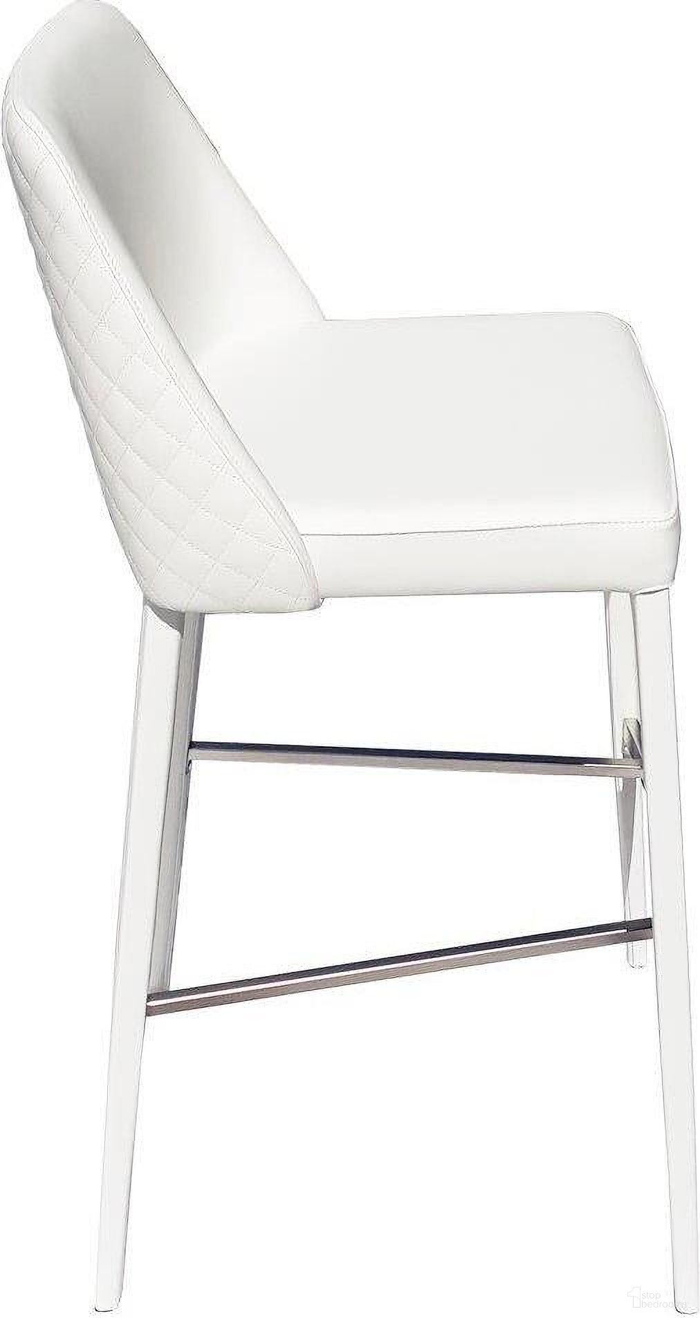The appearance of Polly Barstool In White designed by Bellini Modern Living in the modern / contemporary interior design. This white piece of furniture was selected by 1StopBedrooms from Polly Collection to add a touch of cosiness and style into your home. Sku: Polly BS WHT. Material: Leather.
