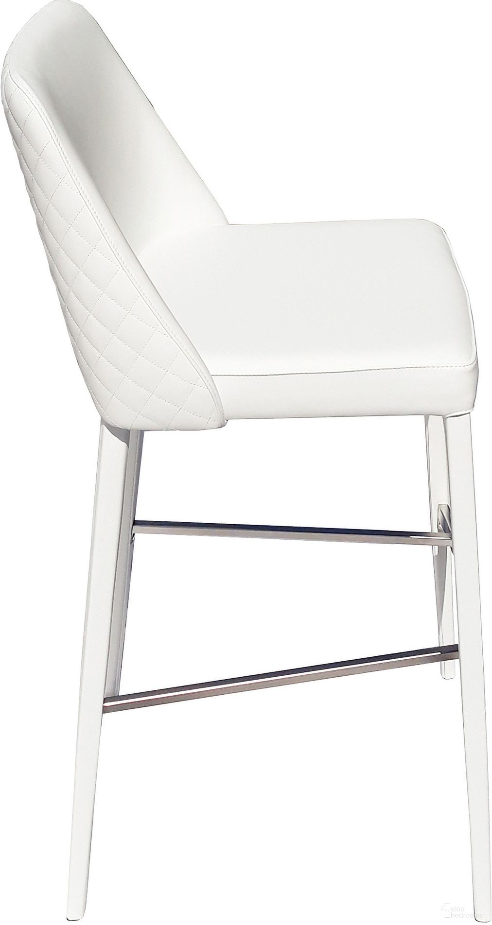 The appearance of Polly White Leather Counter Height Stool designed by Bellini Modern Living in the transitional interior design. This white piece of furniture was selected by 1StopBedrooms from Polly Collection to add a touch of cosiness and style into your home. Sku: Polly CS WHT.