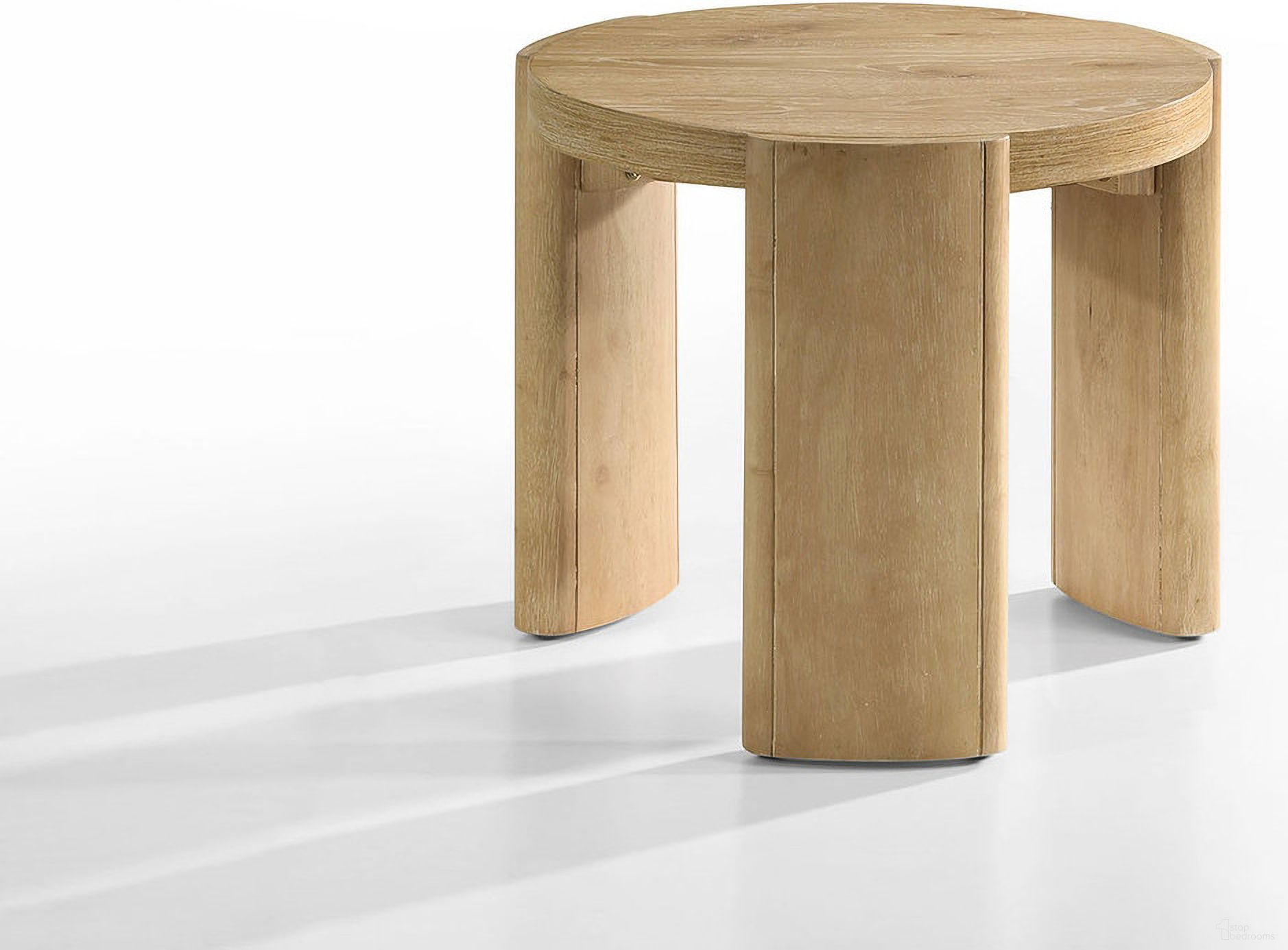 The appearance of Poltimore Round End Table In Oak designed by Furniture of America in the modern / contemporary interior design. This oak piece of furniture  was selected by 1StopBedrooms from Poltimore Collection to add a touch of cosiness and style into your home. Sku: FM4220AK-E. Material: Rubberwood.