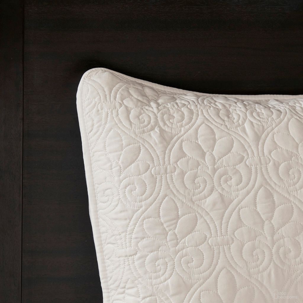 The appearance of Polyester Microfiber 3 Piece King Bedspread Set In Cream designed by Olliix in the transitional interior design. This cream piece of furniture  was selected by 1StopBedrooms from Quebec Collection to add a touch of cosiness and style into your home. Sku: MP13-709. Bed Size: King. Material: Cotton.