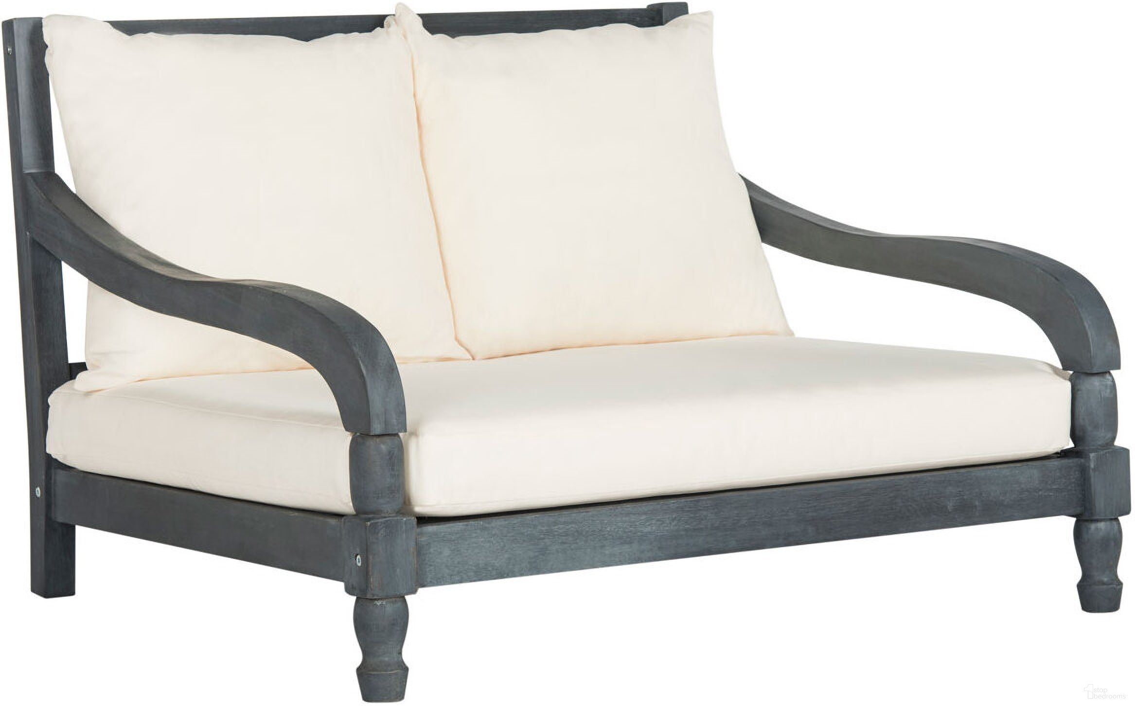 Pomona Ash Grey and Beige Lounger