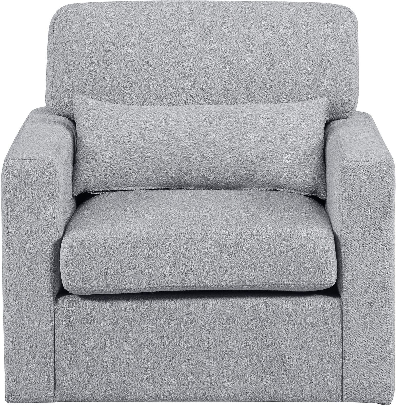 The appearance of Pompano Swivel Chair In Gray designed by Homelegance in the modern / contemporary interior design. This gray piece of furniture was selected by 1StopBedrooms from Pompano Collection to add a touch of cosiness and style into your home. Sku: 9630GY-1SW. Material: Boucle.