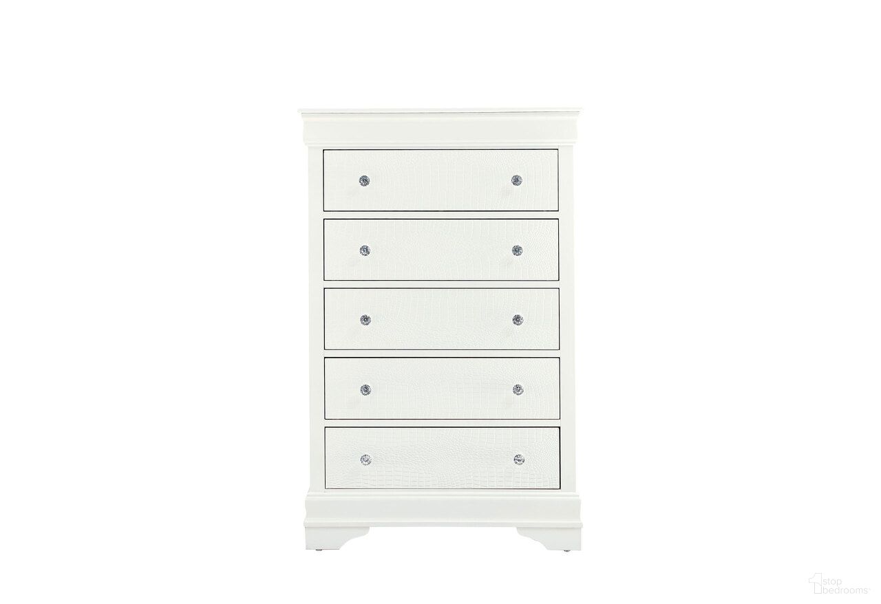 Pompei Chest In Metallic White