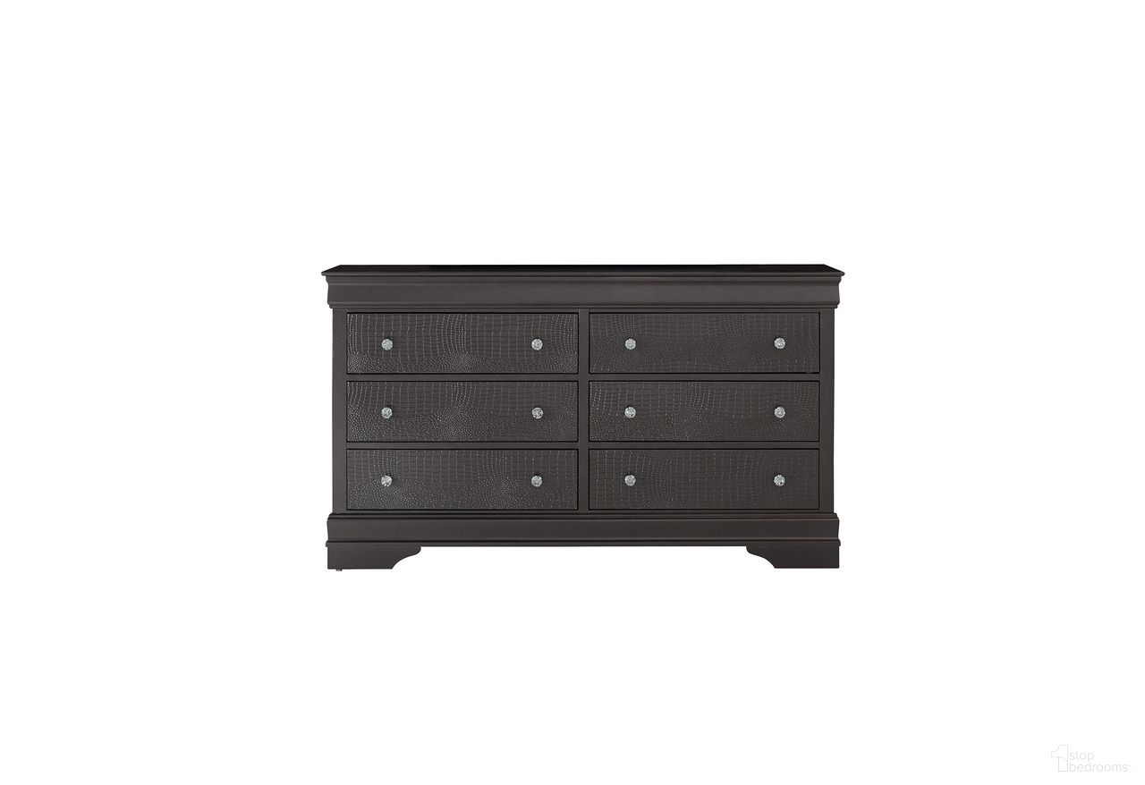 The appearance of Pompei Dresser In Metallic Grey designed by Global Furniture USA in the traditional interior design. This metallic gray piece of furniture  was selected by 1StopBedrooms from Pompei Collection to add a touch of cosiness and style into your home. Sku: POMPEI-METALLIC GREY-DR-N. Material: MDF.