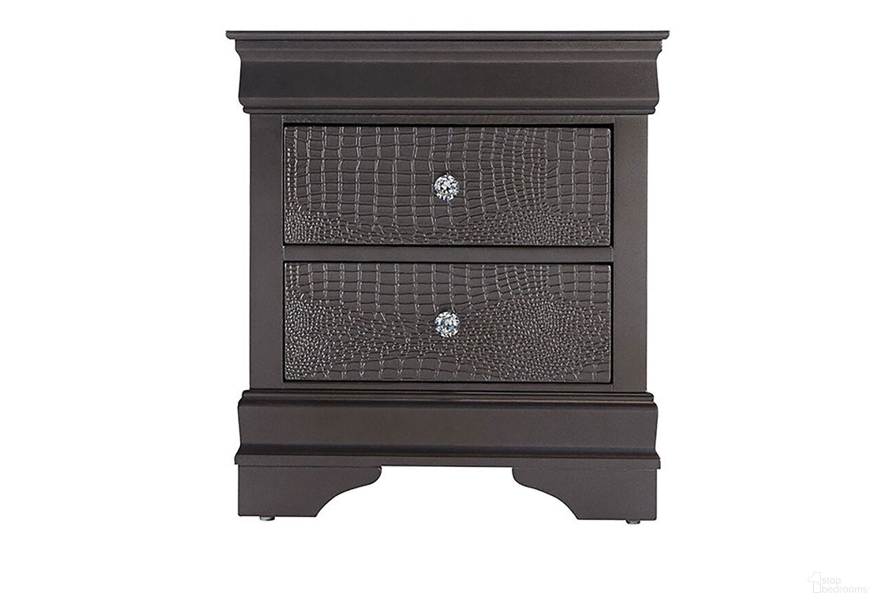 The appearance of Pompei Nightstand In Metallic Grey designed by Global Furniture USA in the traditional interior design. This metallic gray piece of furniture  was selected by 1StopBedrooms from Pompei Collection to add a touch of cosiness and style into your home. Sku: POMPEI-METALLIC GREY-NS-N. Material: MDF.