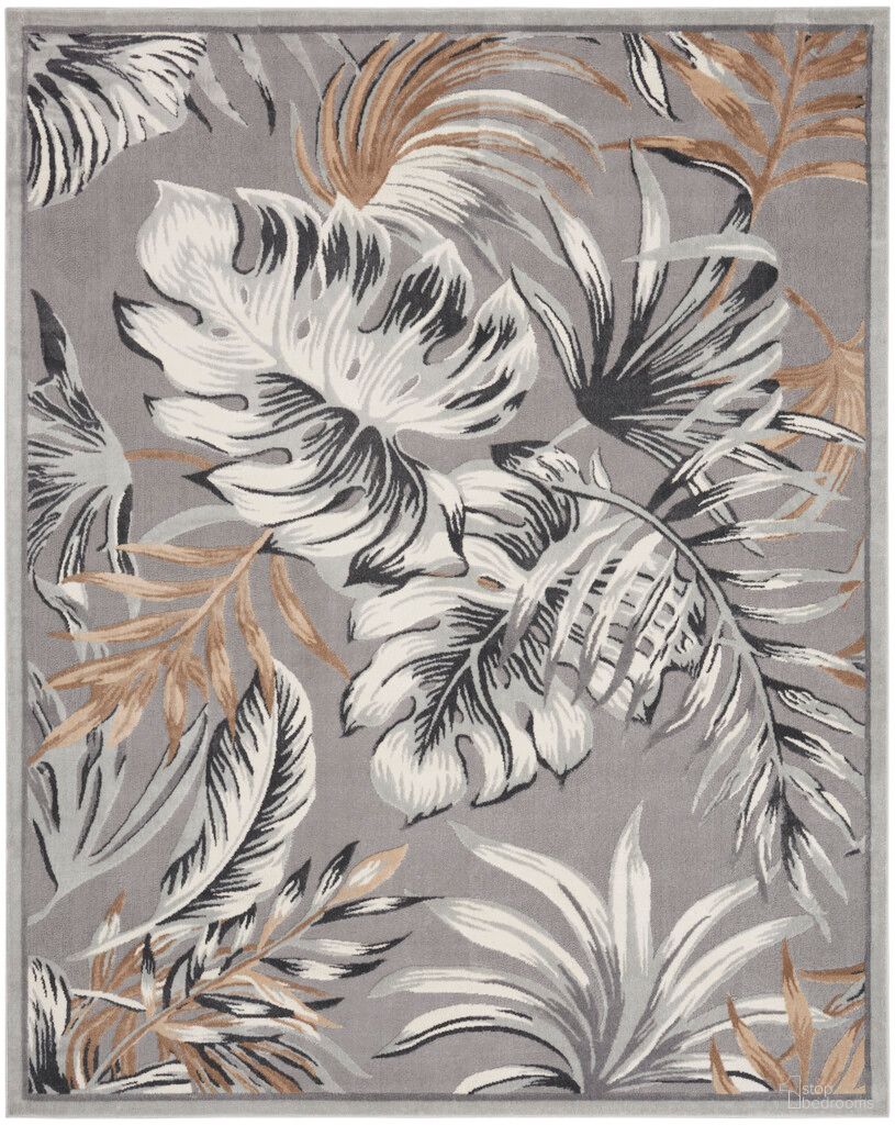The appearance of Pompeii 7'10" x 9'10" Indoor Rug In Grey designed by Nourison in the nautical & coastal interior design. This grey piece of furniture was selected by 1StopBedrooms from Pompeii Collection to add a touch of cosiness and style into your home. Sku: 99446881977. Material: Polypropylene.