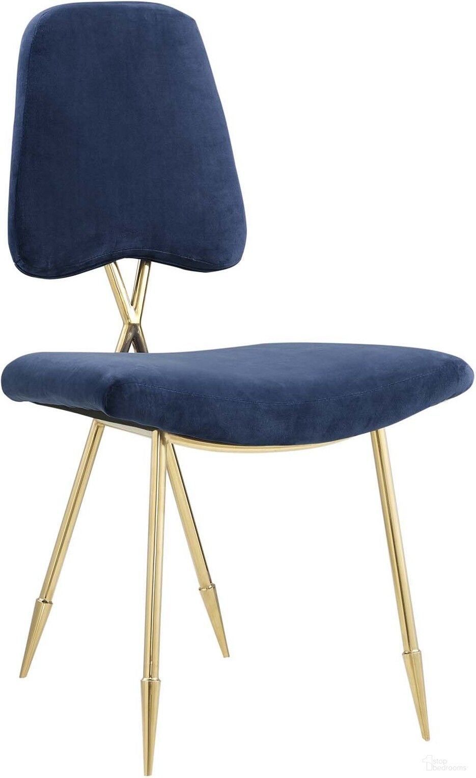 The appearance of Ponder Navy Performance Velvet Dining Side Chair designed by Modway in the modern / contemporary interior design. This navy piece of furniture was selected by 1StopBedrooms from Ponder Collection to add a touch of cosiness and style into your home. Sku: EEI-2811-NAV. Material: Wood. Chair Type: Side Chair.