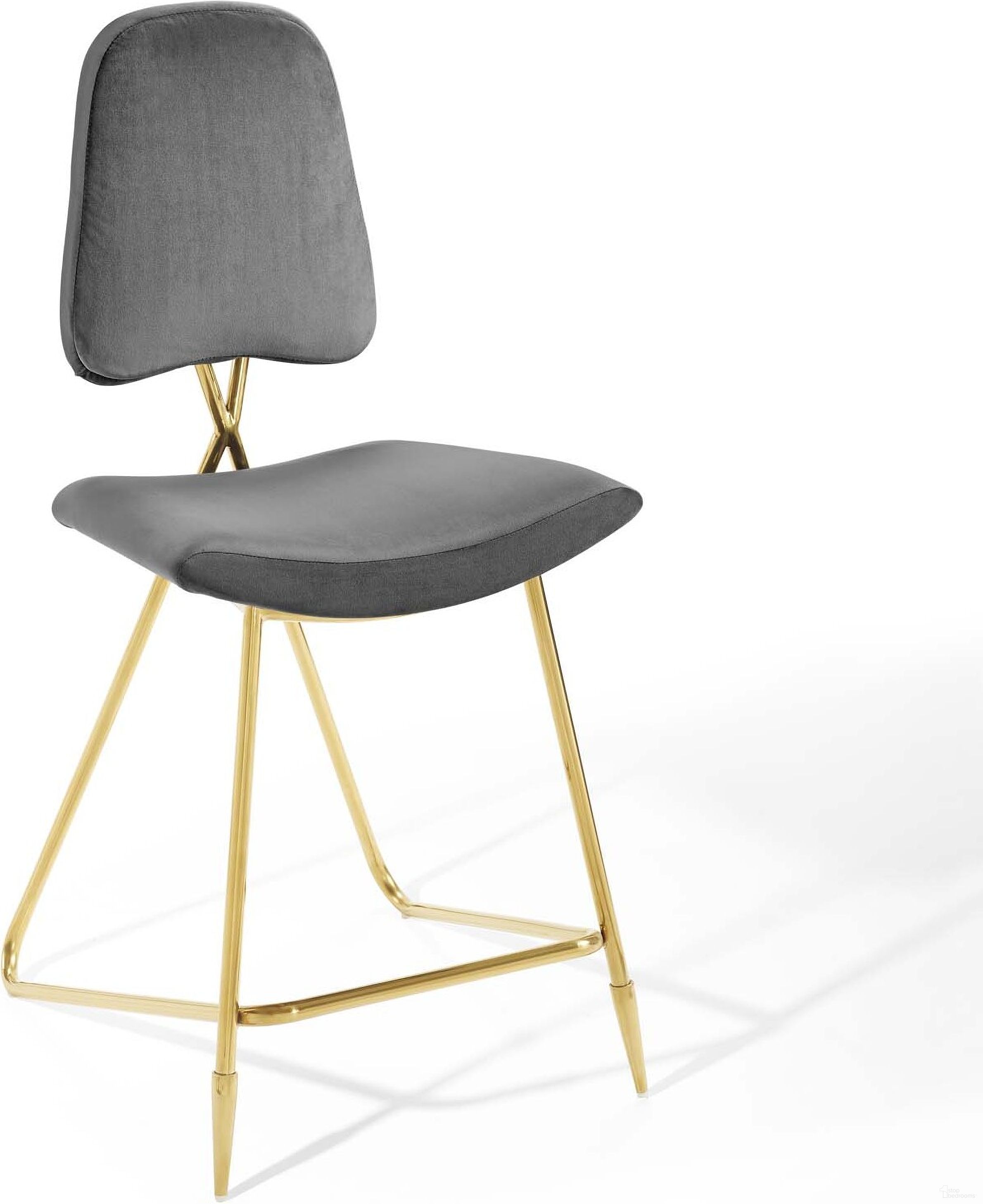 The appearance of Ponder Performance Velvet Counter Stool In Gray designed by Modway in the modern / contemporary interior design. This gray piece of furniture was selected by 1StopBedrooms from Ponder Collection to add a touch of cosiness and style into your home. Sku: EEI-3879-GRY. Material: Plywood.