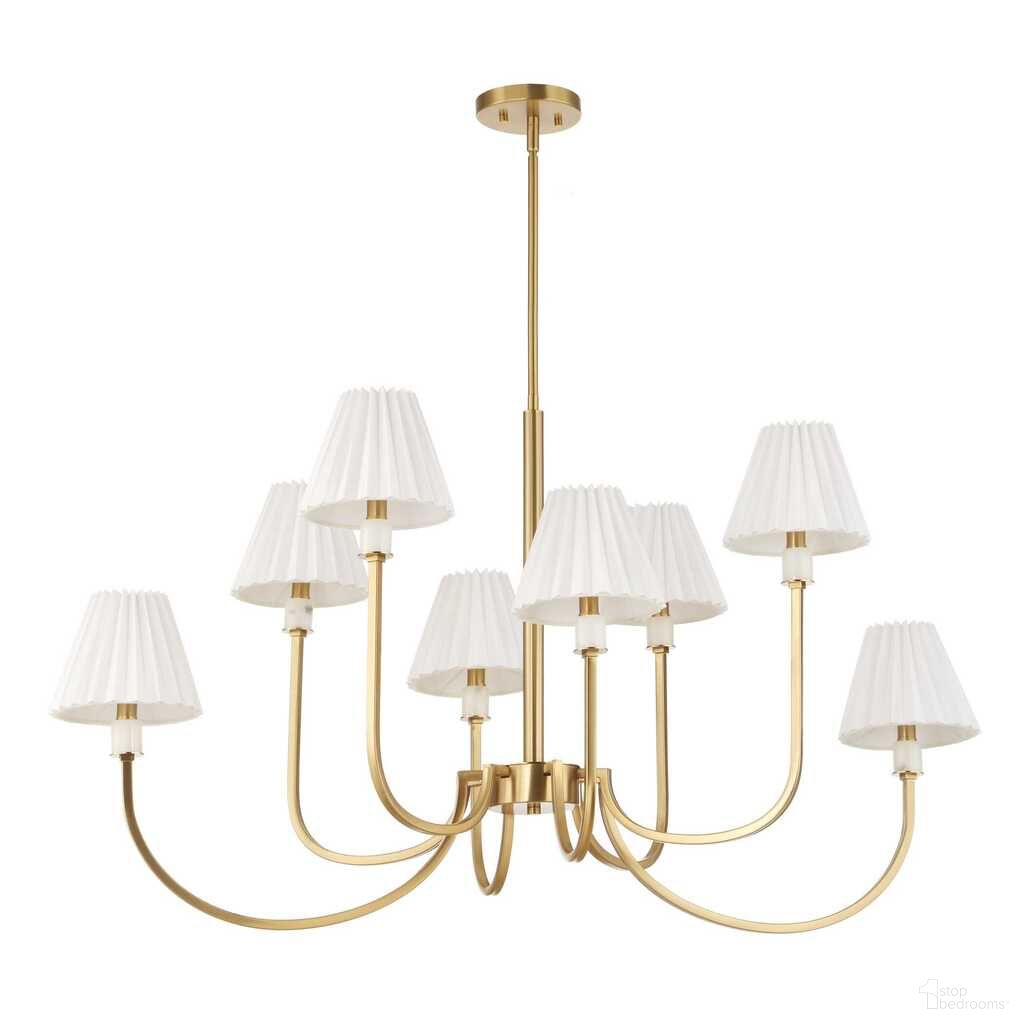 The appearance of Poppins 8 Light Chandelier In White and Brass designed by Uttermost in the coastal interior design. This white/brass piece of furniture was selected by 1StopBedrooms from Poppins Collection to add a touch of cosiness and style into your home. Sku: 21406. Material: Iron.