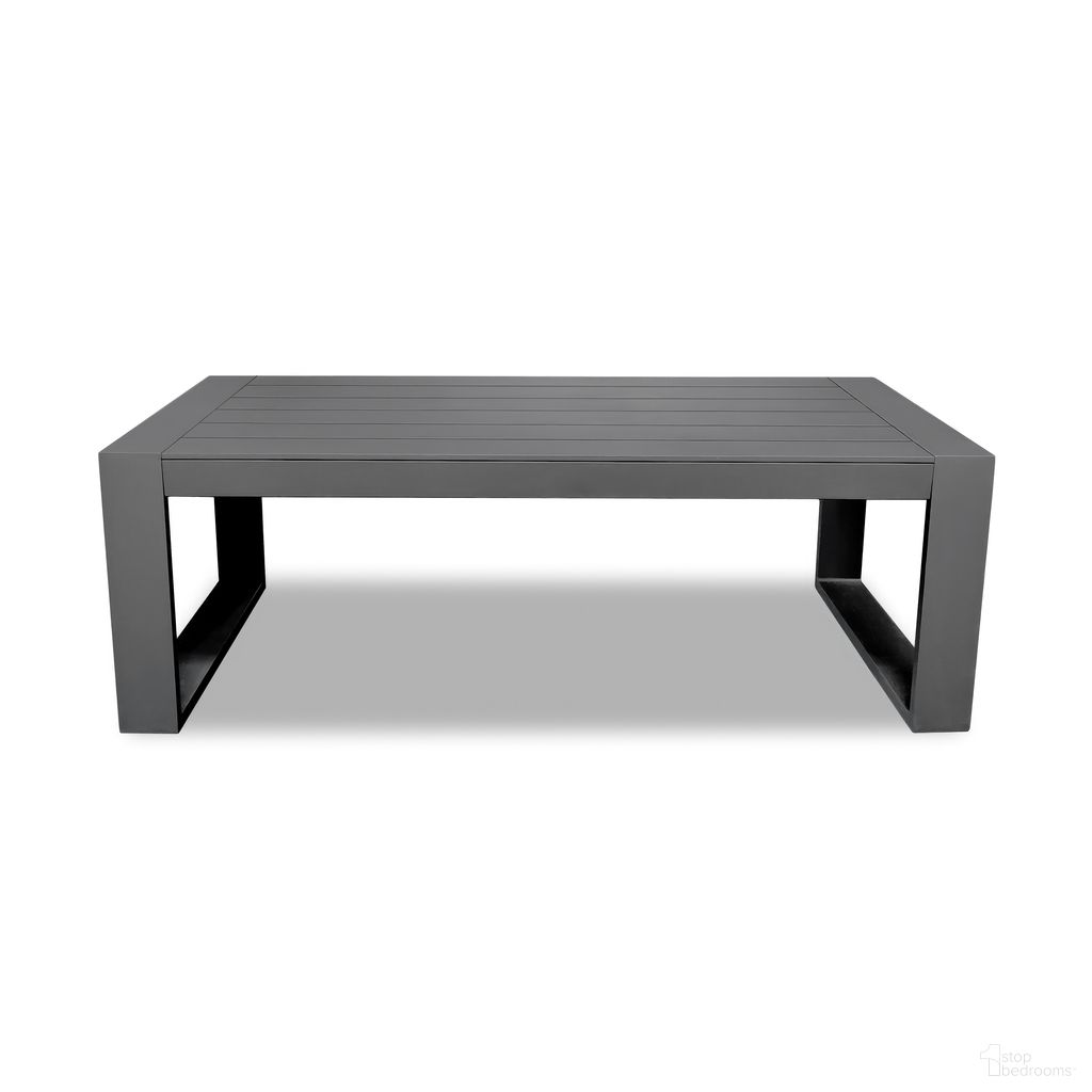 The appearance of Portal Coffee Table In Slate designed by Harmonia Living in the modern / contemporary interior design. This slate piece of furniture  was selected by 1StopBedrooms from Portal Collection to add a touch of cosiness and style into your home. Sku: HL-PORT-CT. Material: Aluminum.