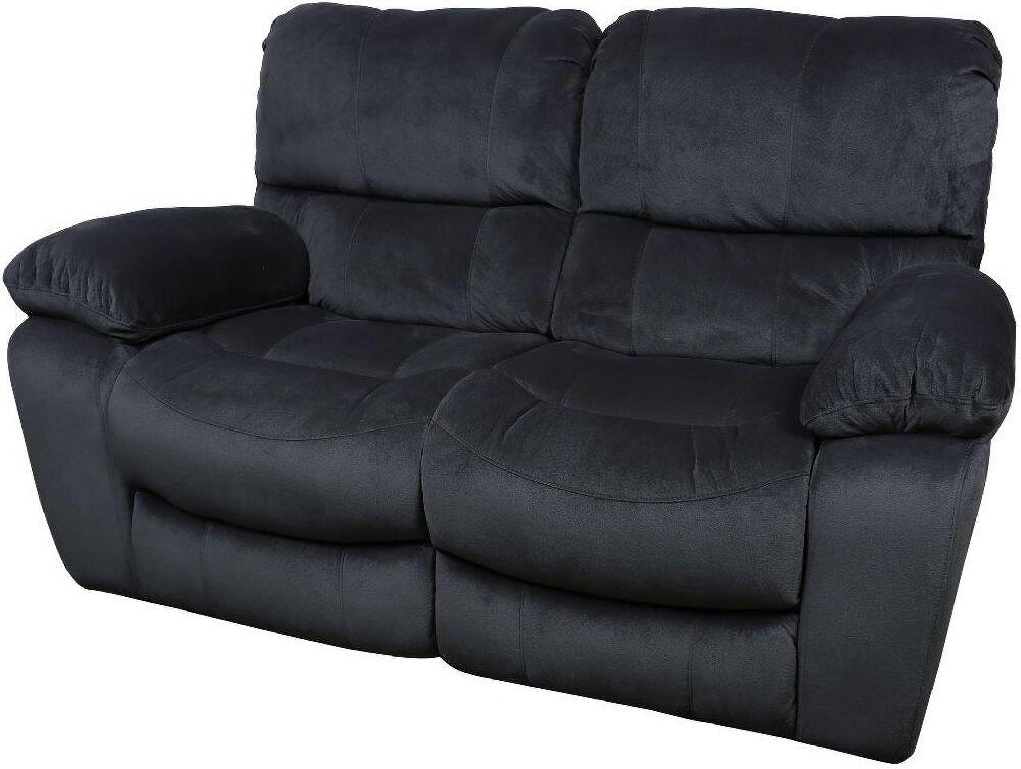 Porter Designs Ramsey Microfiber Dual Reclining Loveseat In Gray