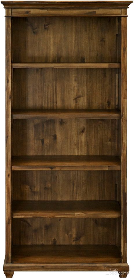 The appearance of Porter Traditional Wood Open Bookcase In Brown designed by Martin Furniture in the traditional interior design. This brown piece of furniture  was selected by 1StopBedrooms from Porter Collection to add a touch of cosiness and style into your home. Sku: IMPR3474. Material: Wood.