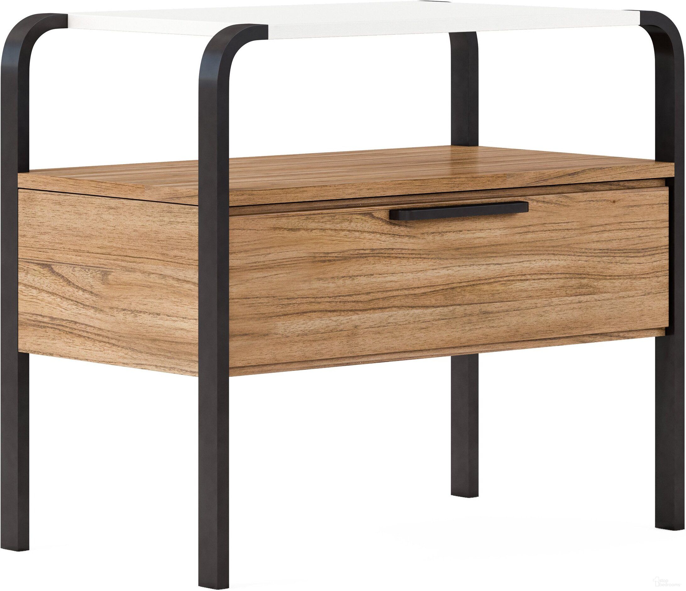 The appearance of Portico Accent Nightstand In Brown designed by A.R.T. in the modern / contemporary interior design. This brown piece of furniture was selected by 1StopBedrooms from Portico Collection to add a touch of cosiness and style into your home. Sku: 323141-3351. Material: Parawood.