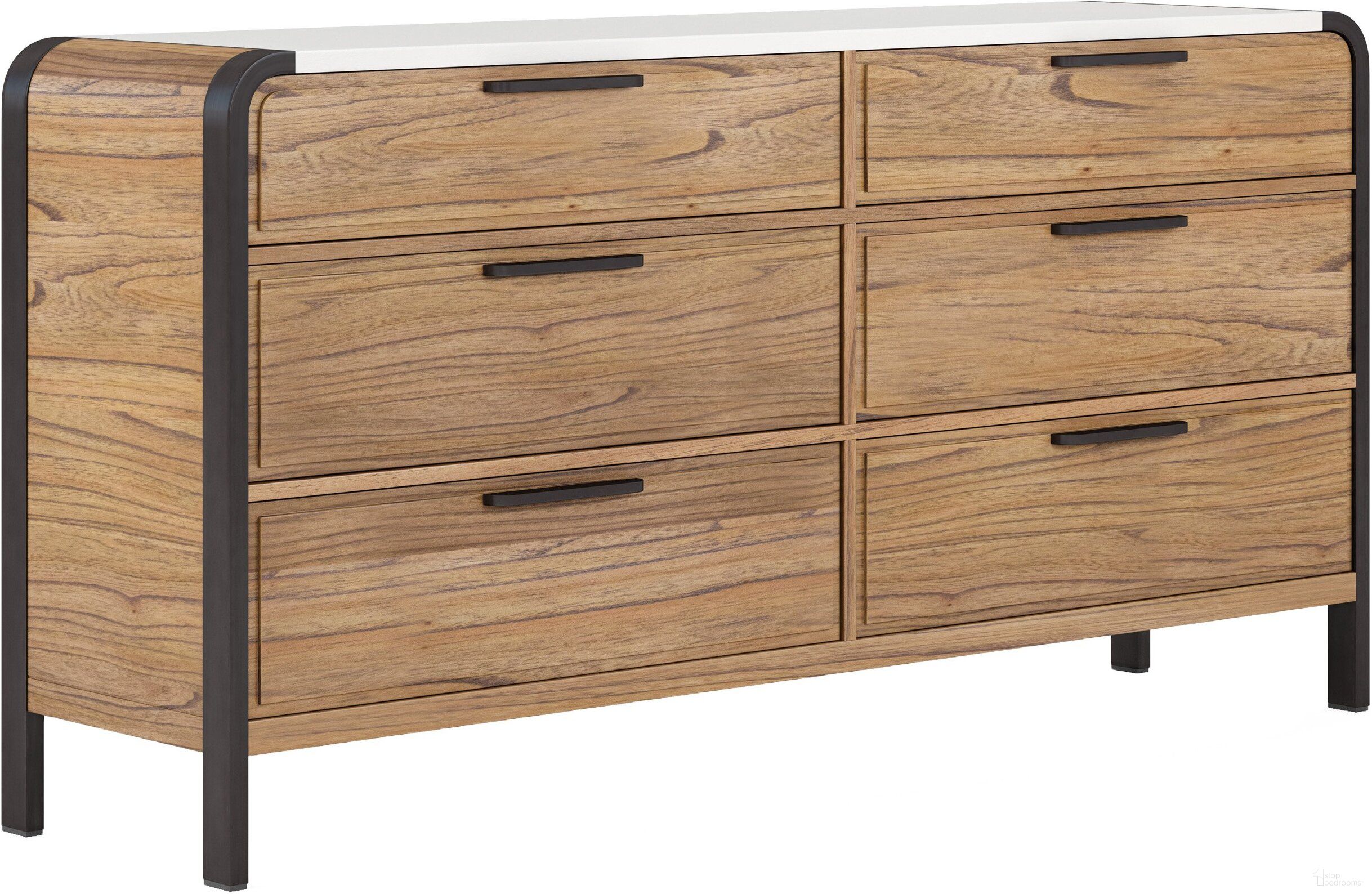 The appearance of Portico Metal Leg Dresser In Brown designed by A.R.T. in the modern / contemporary interior design. This brown piece of furniture was selected by 1StopBedrooms from Portico Collection to add a touch of cosiness and style into your home. Sku: 323131-3351. Material: Parawood.