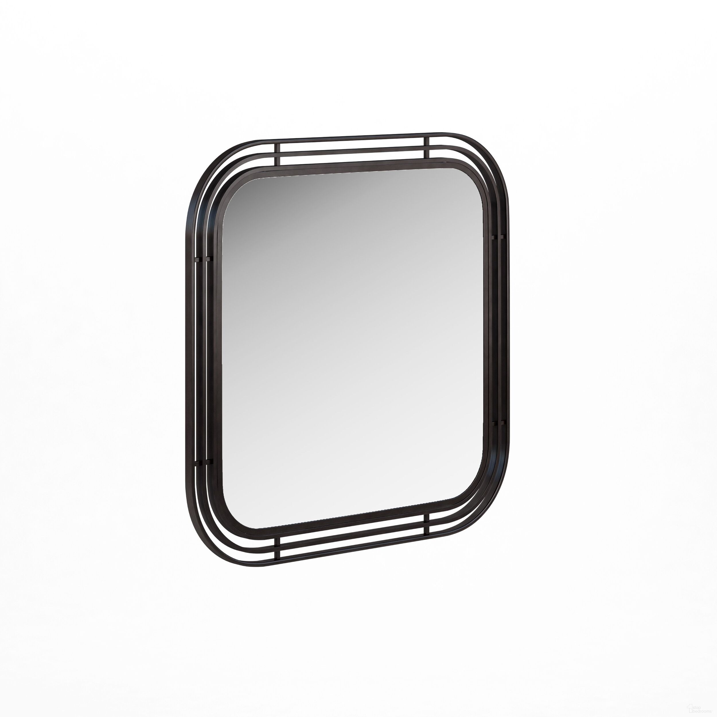 The appearance of Portico Square Mirror In Black designed by A.R.T. in the modern / contemporary interior design. This black piece of furniture was selected by 1StopBedrooms from Portico Collection to add a touch of cosiness and style into your home. Sku: 323121-1223. Material: Steel.