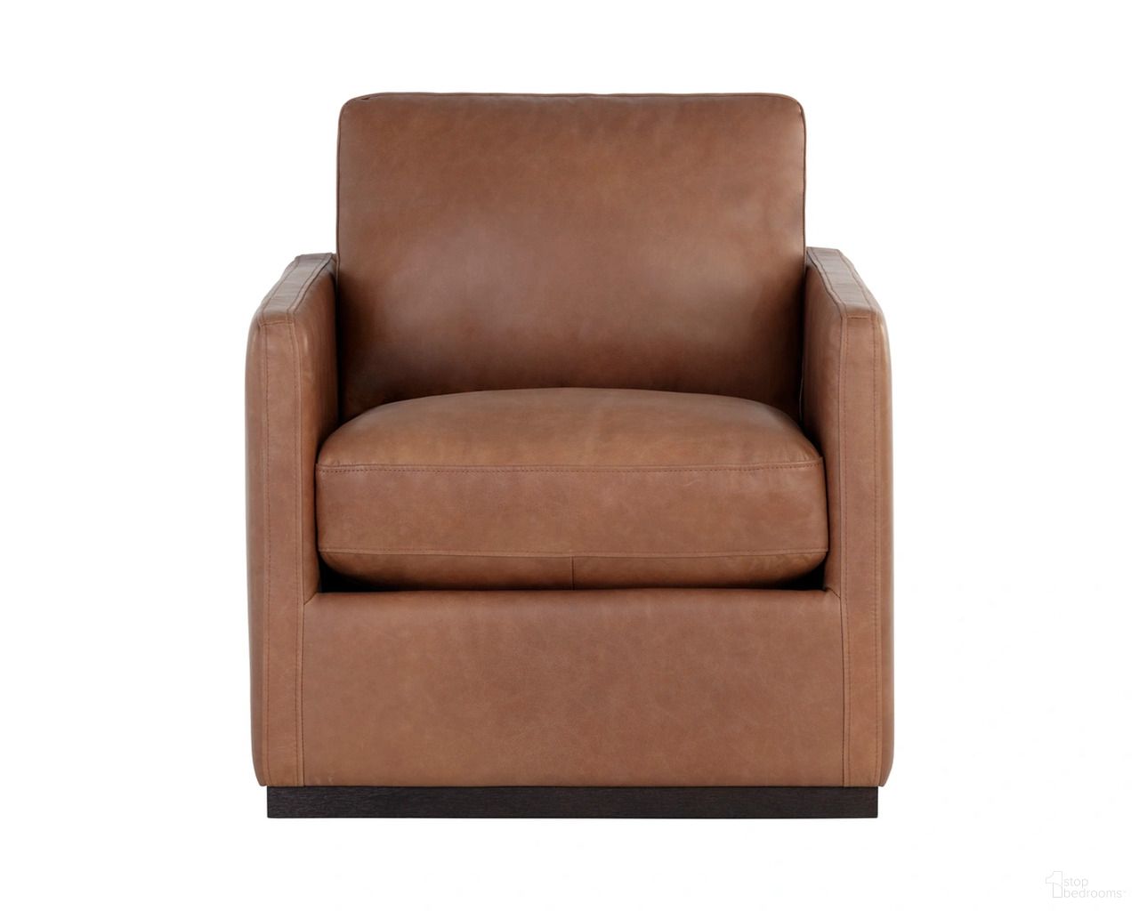 Portman Swivel Lounge Chair In Marseille Camel
