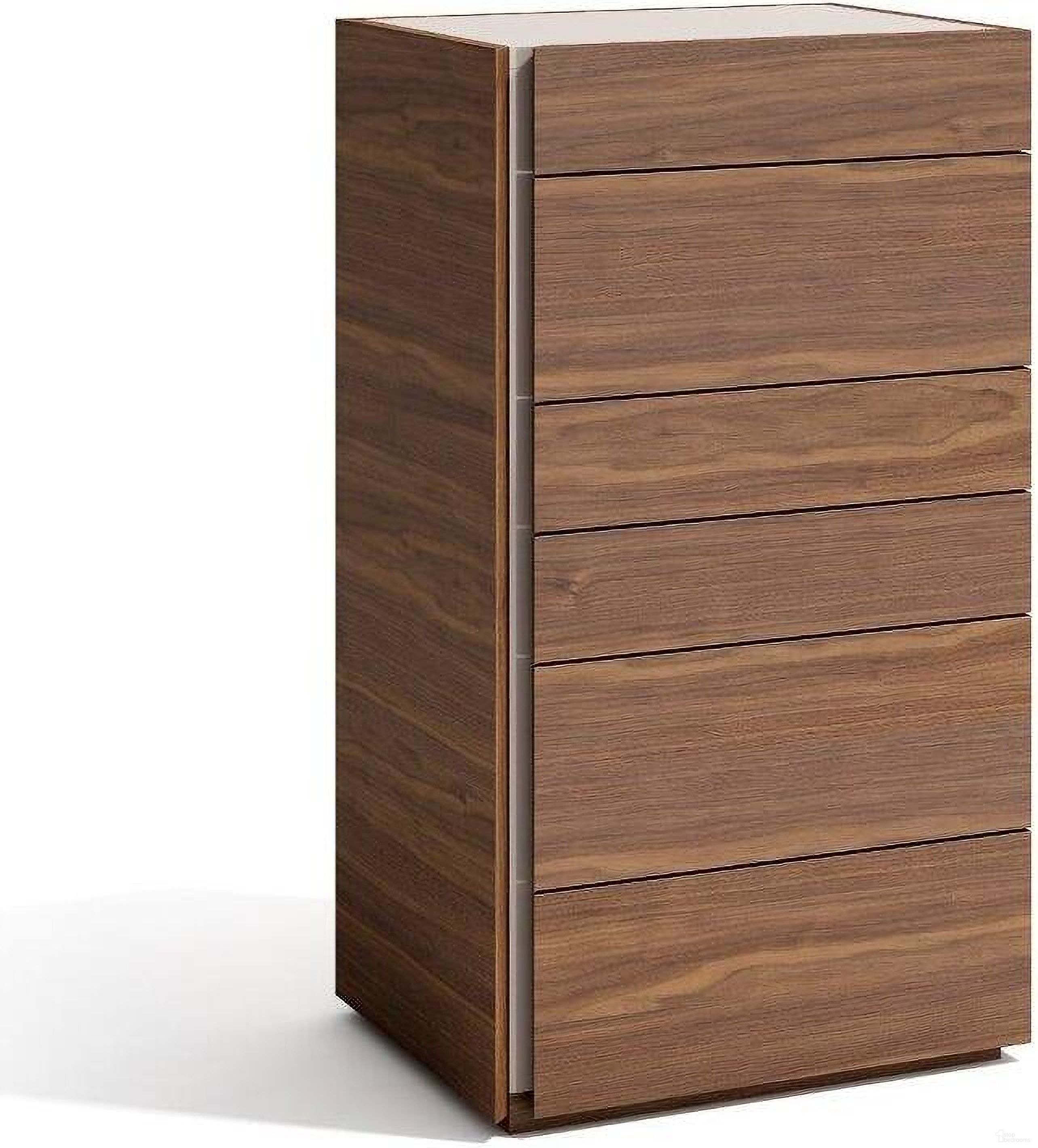 The appearance of Porto Chest in Walnut designed by J&M in the modern / contemporary interior design. This walnut piece of furniture  was selected by 1StopBedrooms from Porto Collection to add a touch of cosiness and style into your home. Sku: 17866-C. Material: Wood.