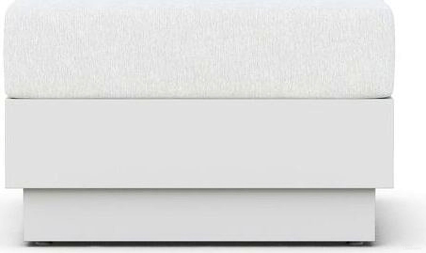 The appearance of Porto Ottoman with Cushion In Polar and Matte White designed by Azzurro Living in the modern / contemporary interior design. This polar/matte white piece of furniture was selected by 1StopBedrooms from Porto Collection to add a touch of cosiness and style into your home. Sku: POR-R01OT-CU. Material: Aluminum.