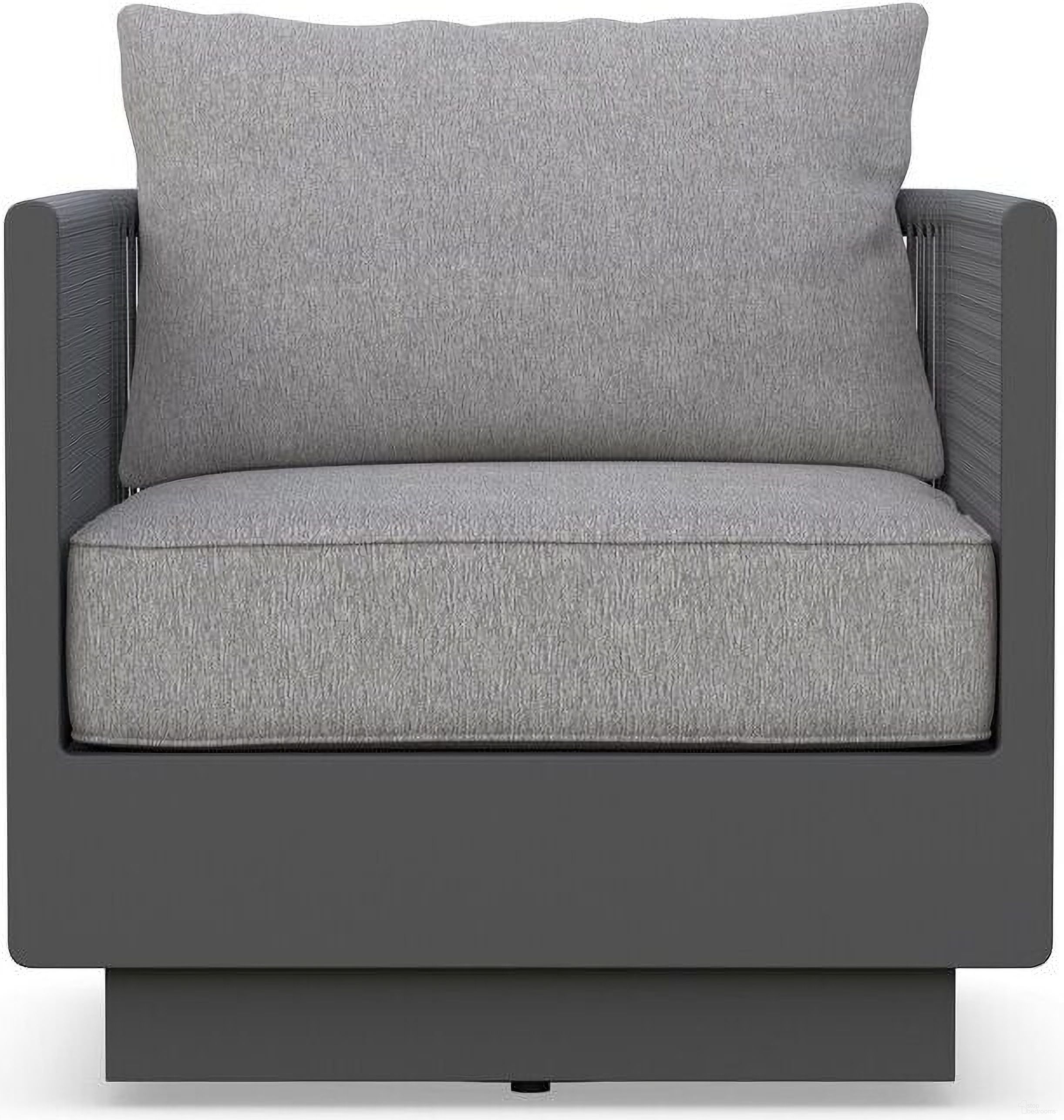 The appearance of Porto Swivel Club Chair with Cushion In Moon and Matte Charcoal designed by Azzurro Living in the modern / contemporary interior design. This moon/matte charcoal piece of furniture was selected by 1StopBedrooms from Porto Collection to add a touch of cosiness and style into your home. Sku: POR-R07S1S-CU. Material: Aluminum.