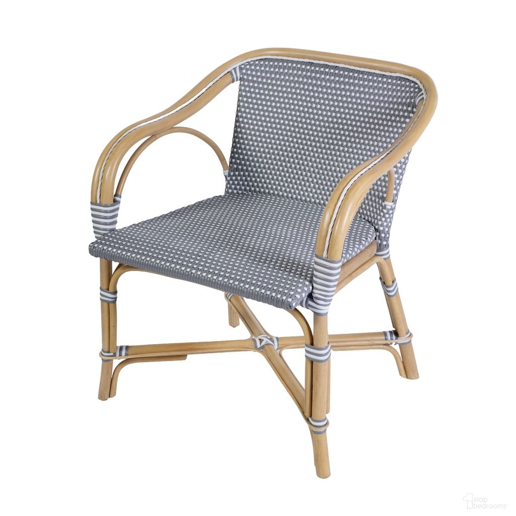 The appearance of Portofino 18.75" Rattan Arm Chair In Gray and White designed by Butler Specialty Company in the coastal interior design. This gray and white piece of furniture was selected by 1StopBedrooms from Portofino Collection to add a touch of cosiness and style into your home. Sku: 6285329. Material: Rattan. Chair Type: Arm Chair.