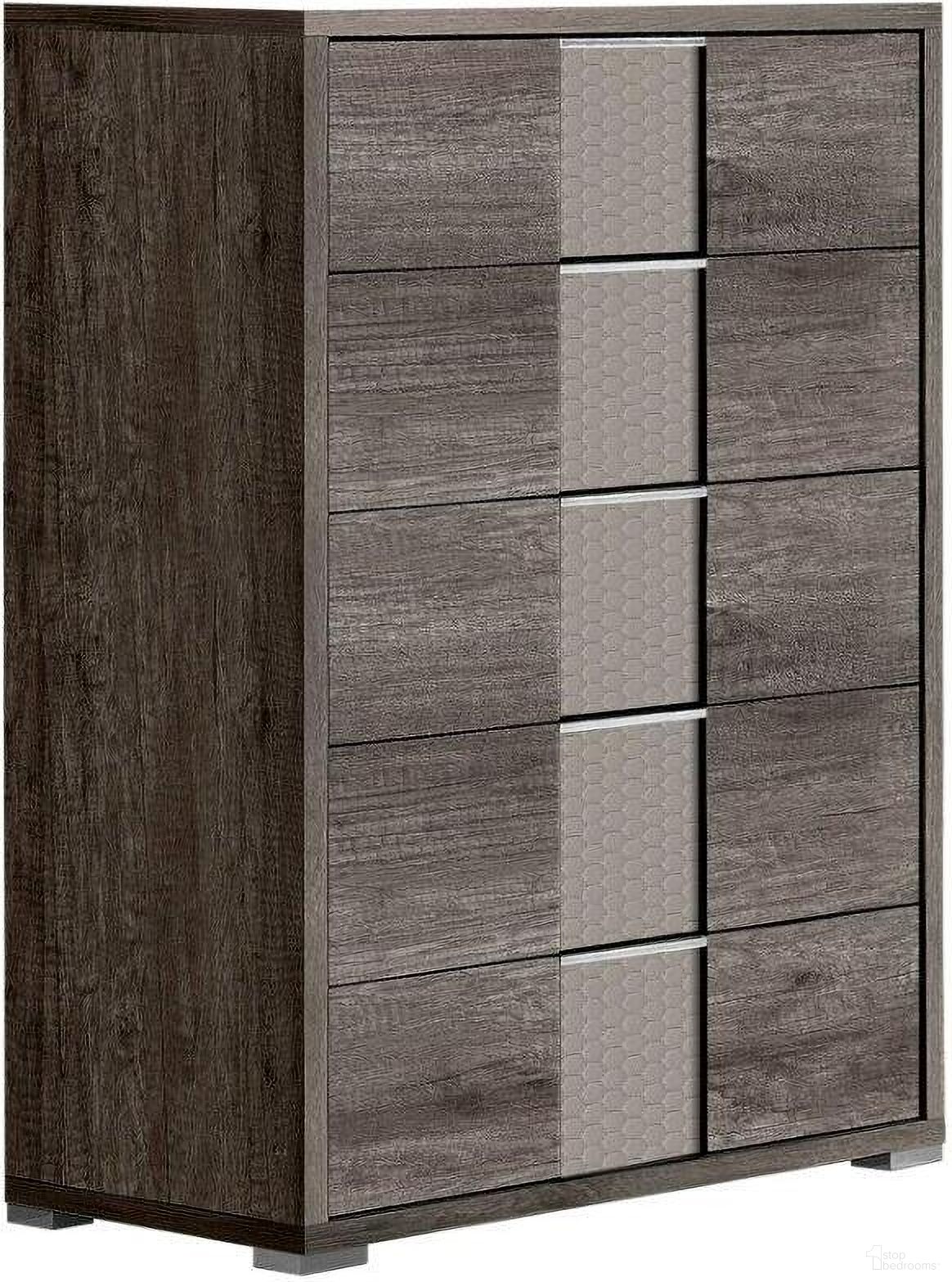The appearance of Portofino Chest In Canyon Oak designed by J&M in the modern / contemporary interior design. This oak piece of furniture was selected by 1StopBedrooms from Portofino Collection to add a touch of cosiness and style into your home. Sku: 18664-C. Material: MDF.