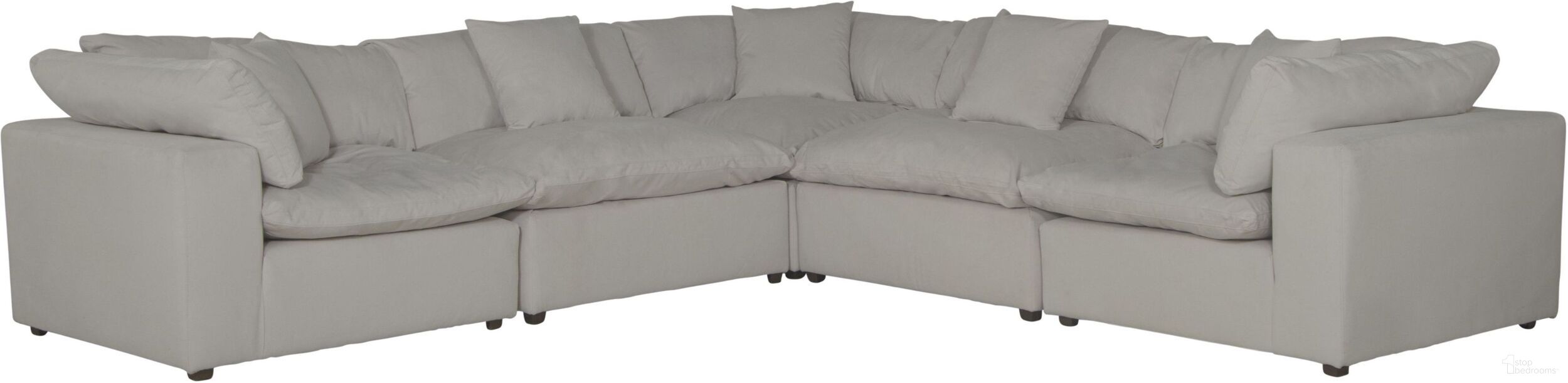 Posh L-Shape Modular Sectional In Dove
