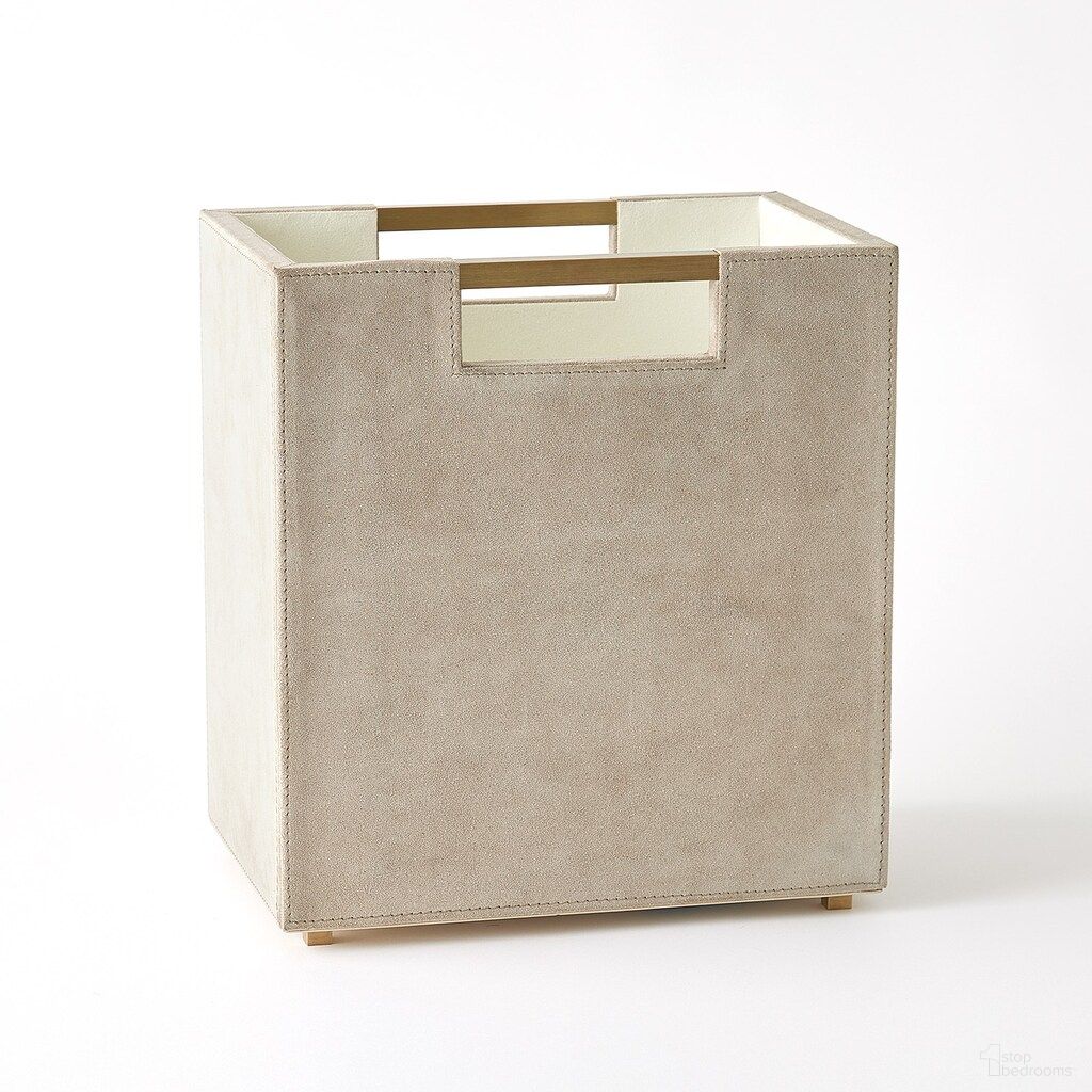 The appearance of Posh Parchment Suede Wastebasket In White designed by Global Views in the modern / contemporary interior design. This white piece of furniture  was selected by 1StopBedrooms from Posh Collection to add a touch of cosiness and style into your home. Sku: 994048. Material: Wood.