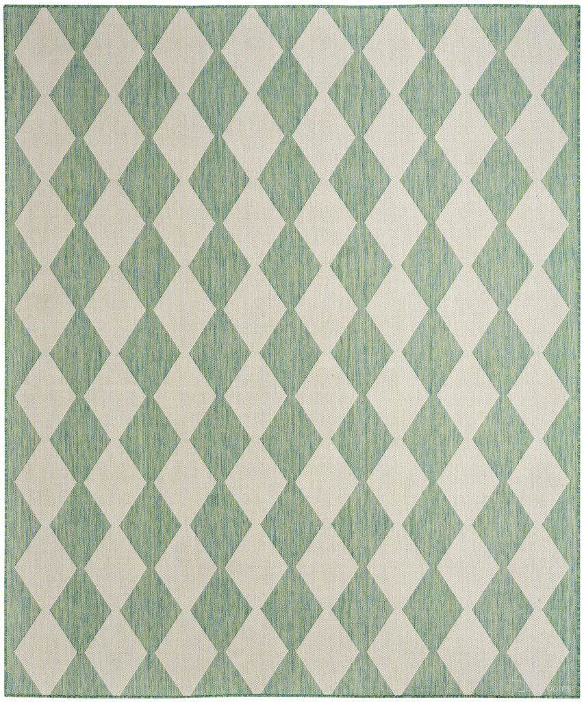 The appearance of Positano Modern 10' x 14' Modern Rug In Blue Green designed by Nourison in the modern / contemporary interior design. This blue green piece of furniture was selected by 1StopBedrooms from Positano Collection to add a touch of cosiness and style into your home. Sku: 841491146781. Material: Polyester.