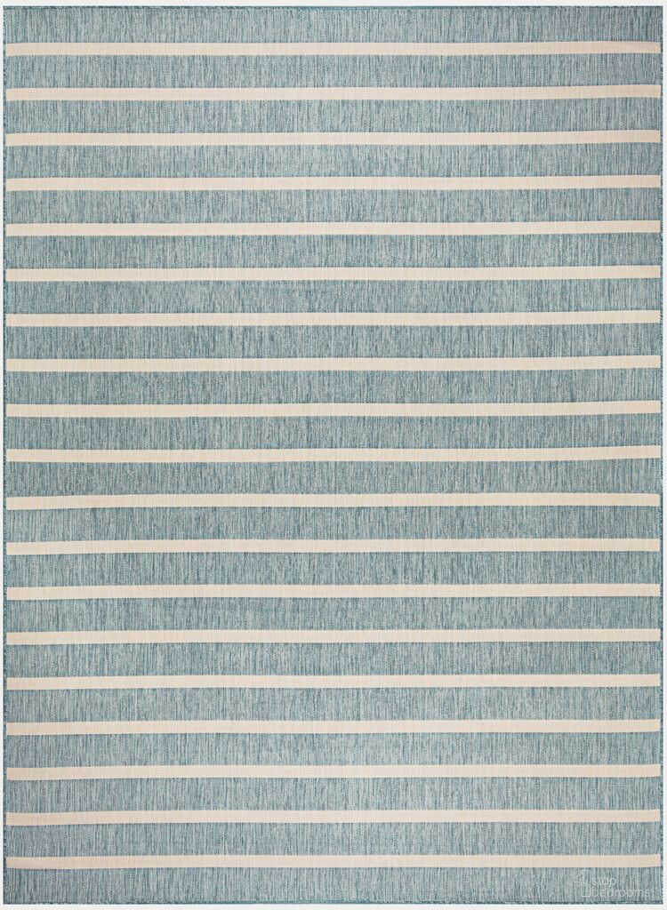 The appearance of Positano Modern 10' x 14' Rug In Ivory and Aqua designed by Nourison in the modern / contemporary interior design. This ivory and aqua piece of furniture  was selected by 1StopBedrooms from Positano Collection to add a touch of cosiness and style into your home. Sku: 841491146361. Material: Polyester.