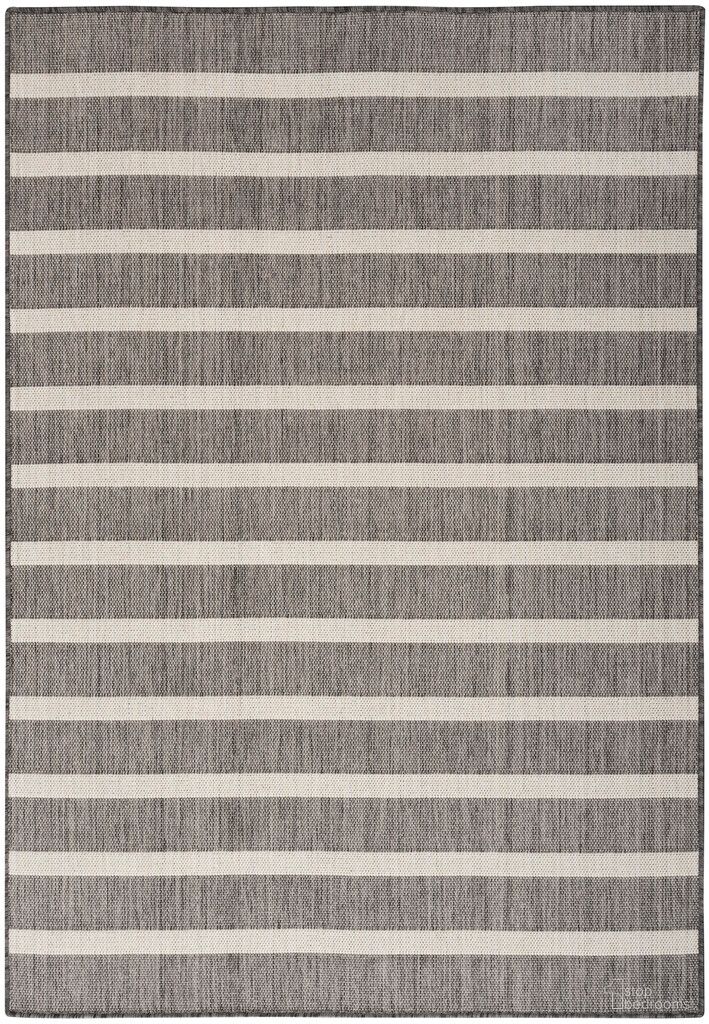 Positano Modern 4' x 6' Rug In Charcoal and Ivory