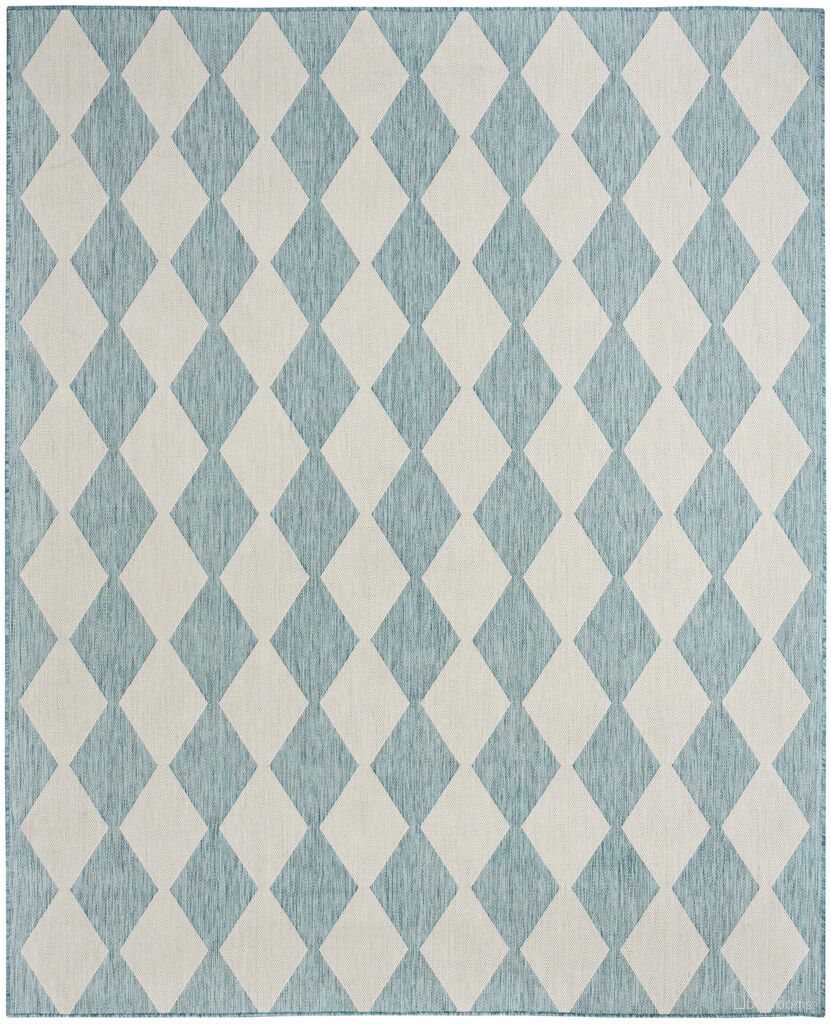 The appearance of Positano Modern 9' x 12' Modern Rug In Aqua designed by Nourison in the modern / contemporary interior design. This aqua piece of furniture  was selected by 1StopBedrooms from Positano Collection to add a touch of cosiness and style into your home. Sku: 99446938282. Material: Polyester.
