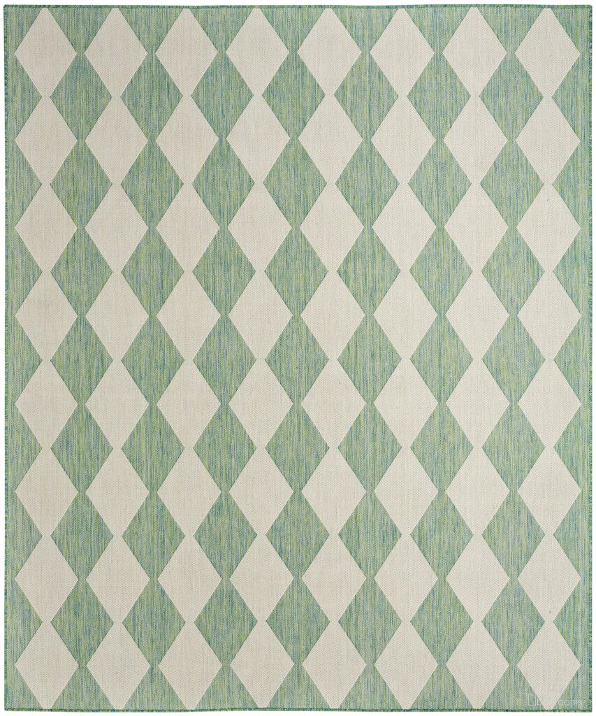 The appearance of Positano Modern 9' x 12' Modern Rug In Blue Green designed by Nourison in the modern / contemporary interior design. This blue green piece of furniture  was selected by 1StopBedrooms from Positano Collection to add a touch of cosiness and style into your home. Sku: 99446938404. Material: Polyester.