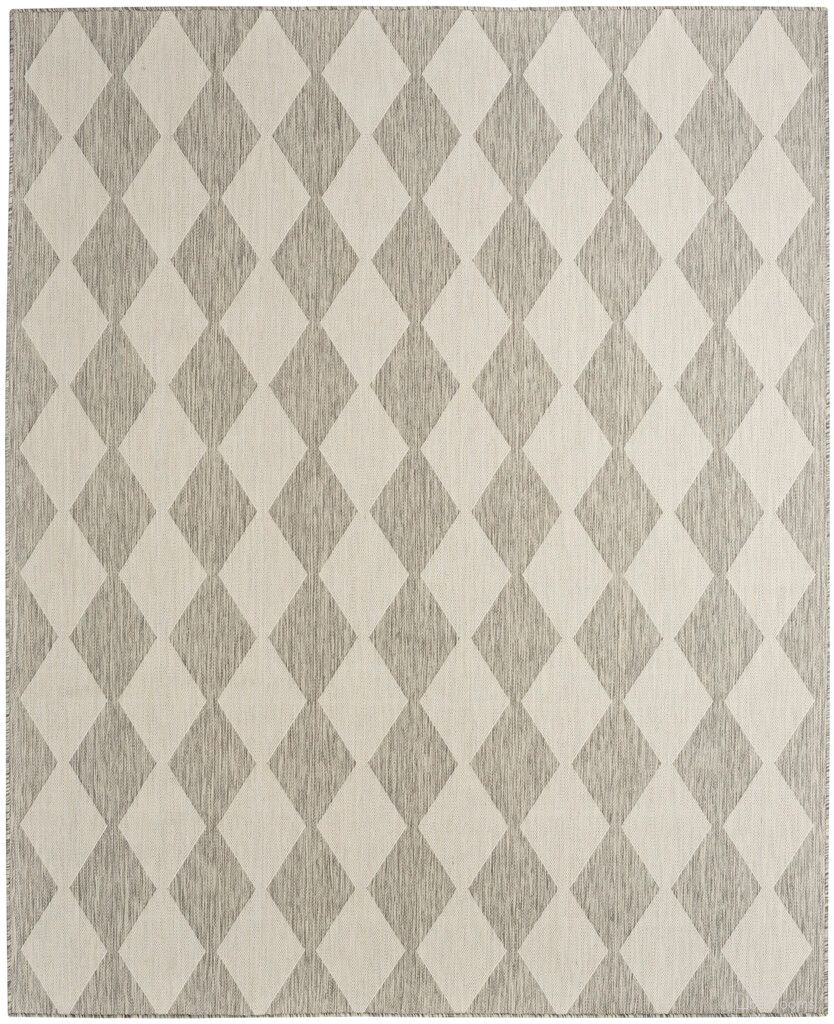 The appearance of Positano Modern 9' x 12' Modern Rug In Light Grey designed by Nourison in the modern / contemporary interior design. This light grey piece of furniture  was selected by 1StopBedrooms from Positano Collection to add a touch of cosiness and style into your home. Sku: 99446938534. Material: Polyester.