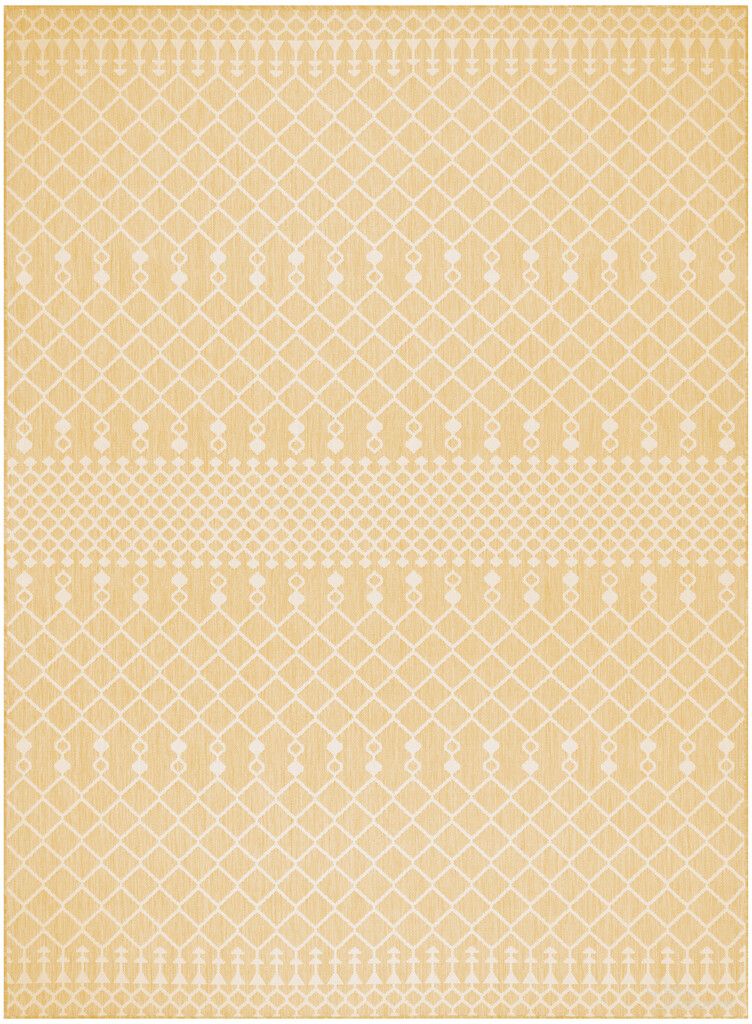 The appearance of Positano Modern 9' x 12' Rug In Yellow designed by Nourison in the modern / contemporary interior design. This yellow piece of furniture was selected by 1StopBedrooms from Positano Collection to add a touch of cosiness and style into your home. Sku: 99446903167. Material: Polyester.